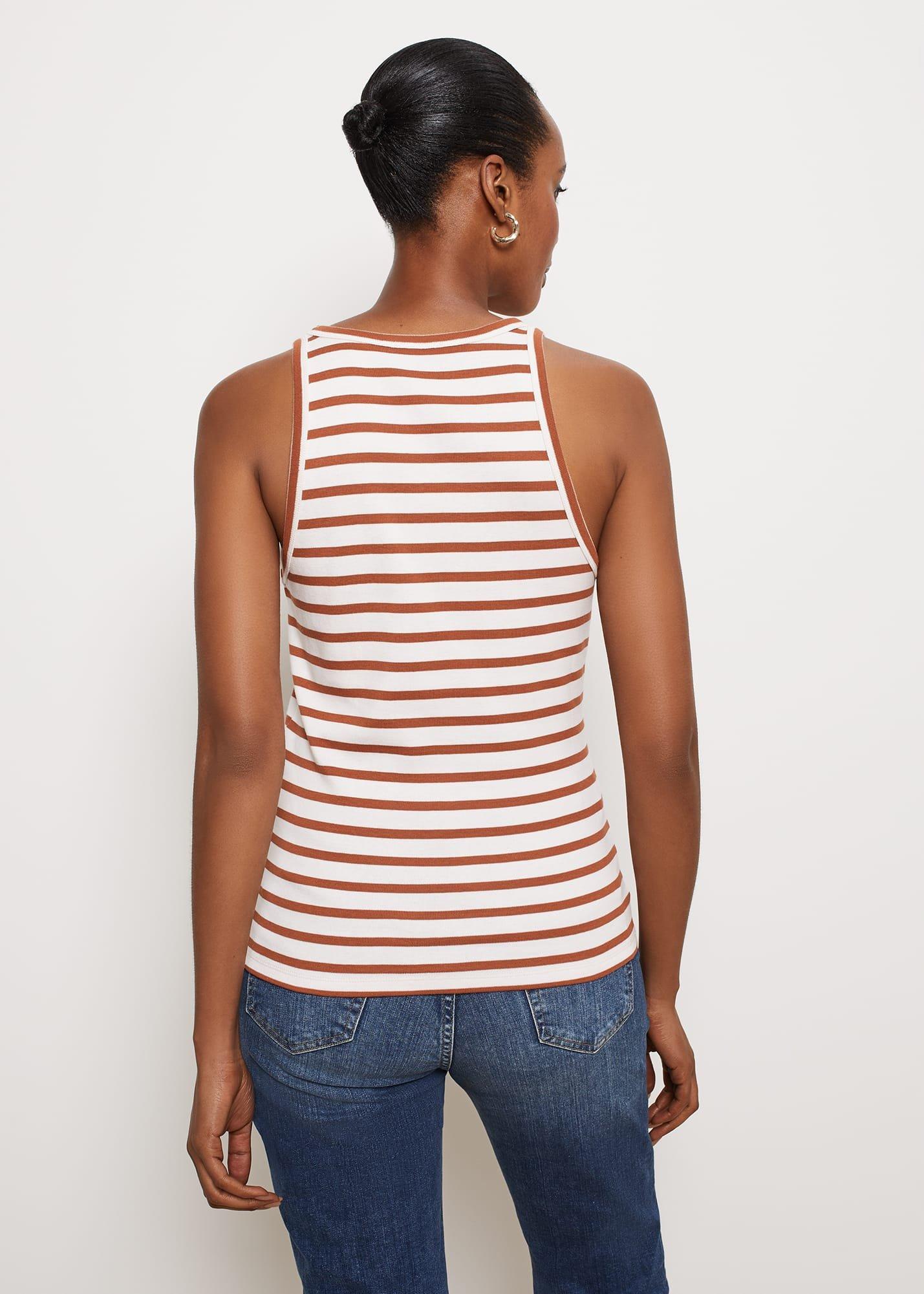 Cecil Cotton Vest, White Toffee, hi-res