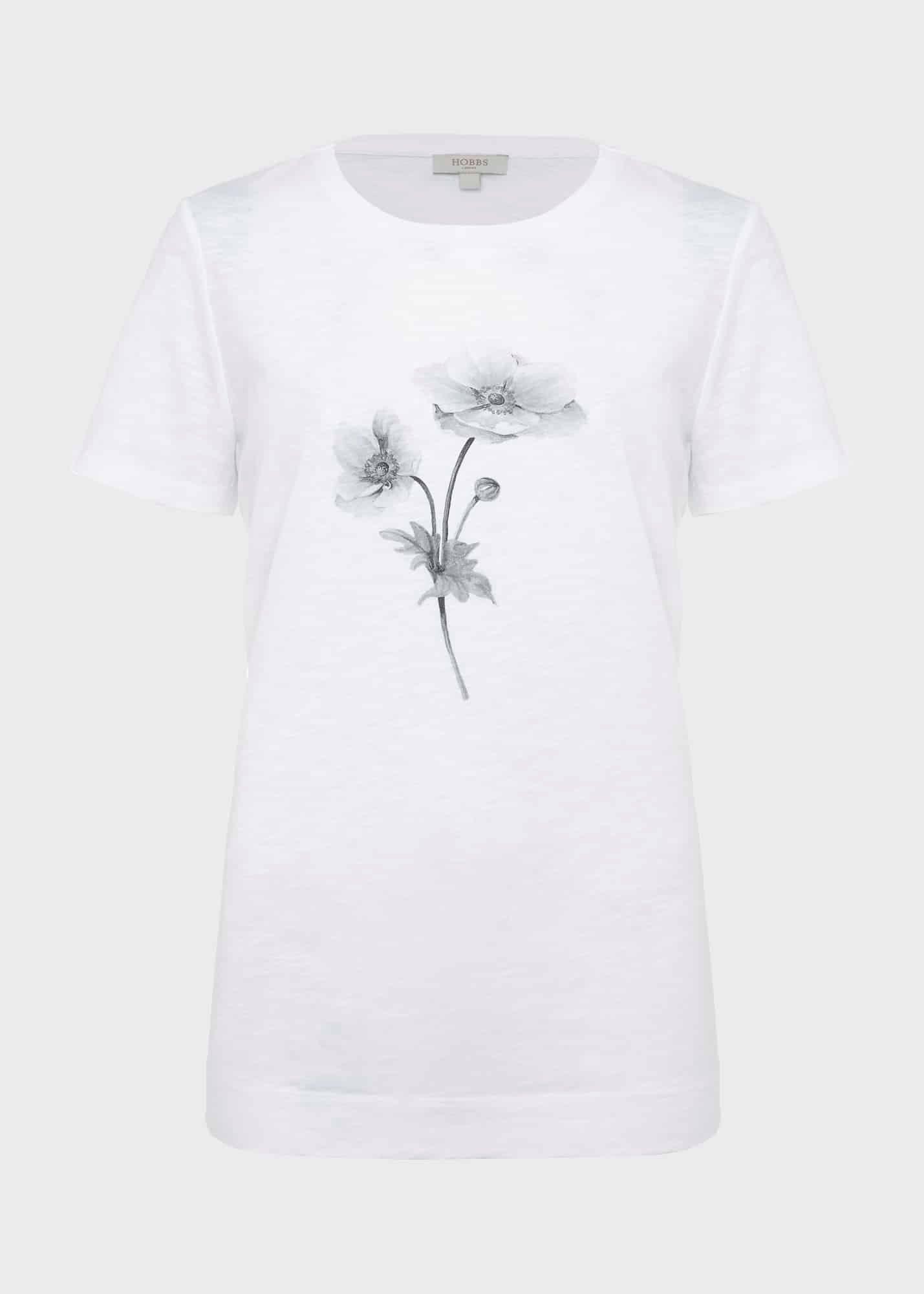 Shelby Floral T-Shirt, White, hi-res