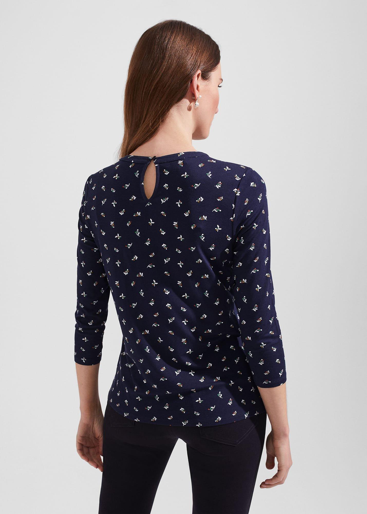 Julia Printed Top, Navy Multi, hi-res