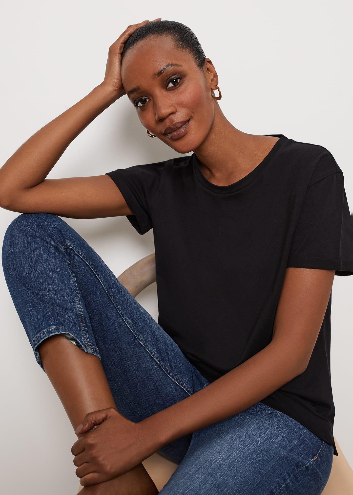 Hatton Cotton T-Shirt, Black, hi-res