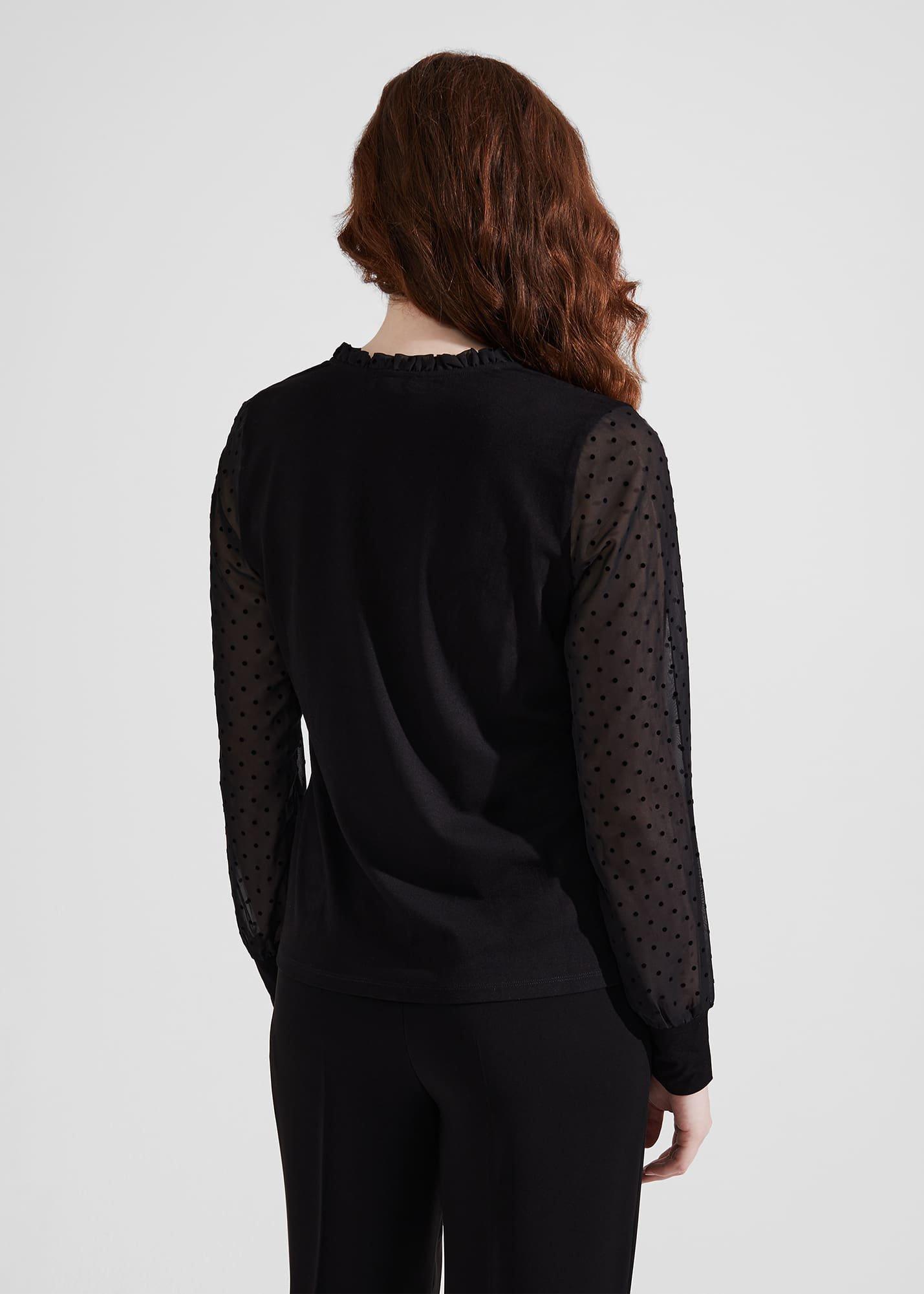 Louisa Dobby Top, Black, hi-res