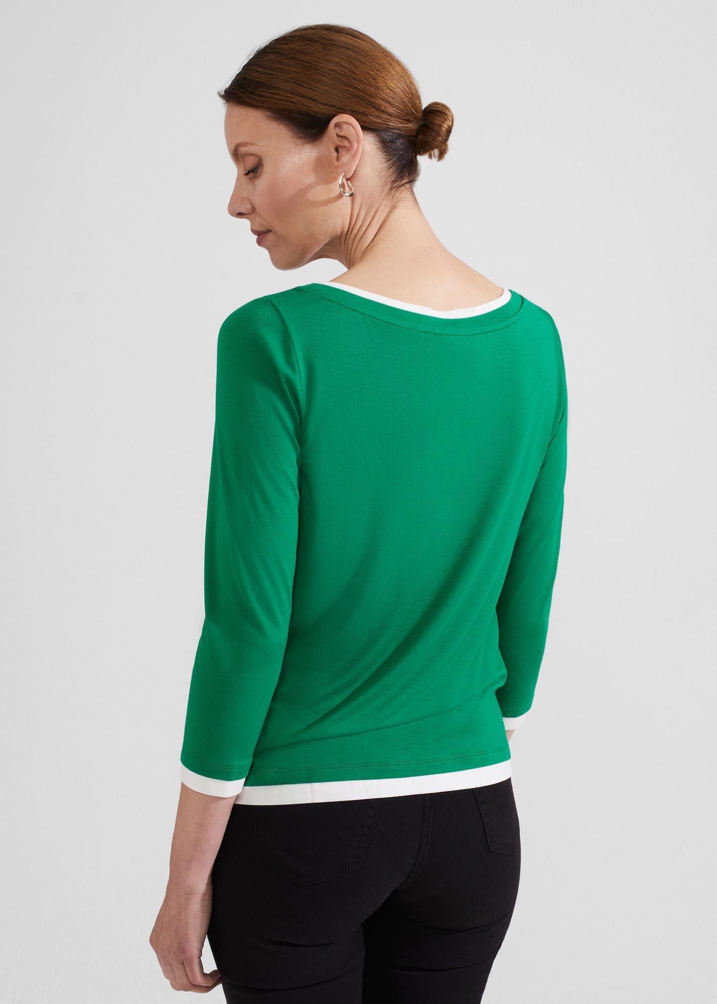 Delaney Top, Green Ivory, hi-res