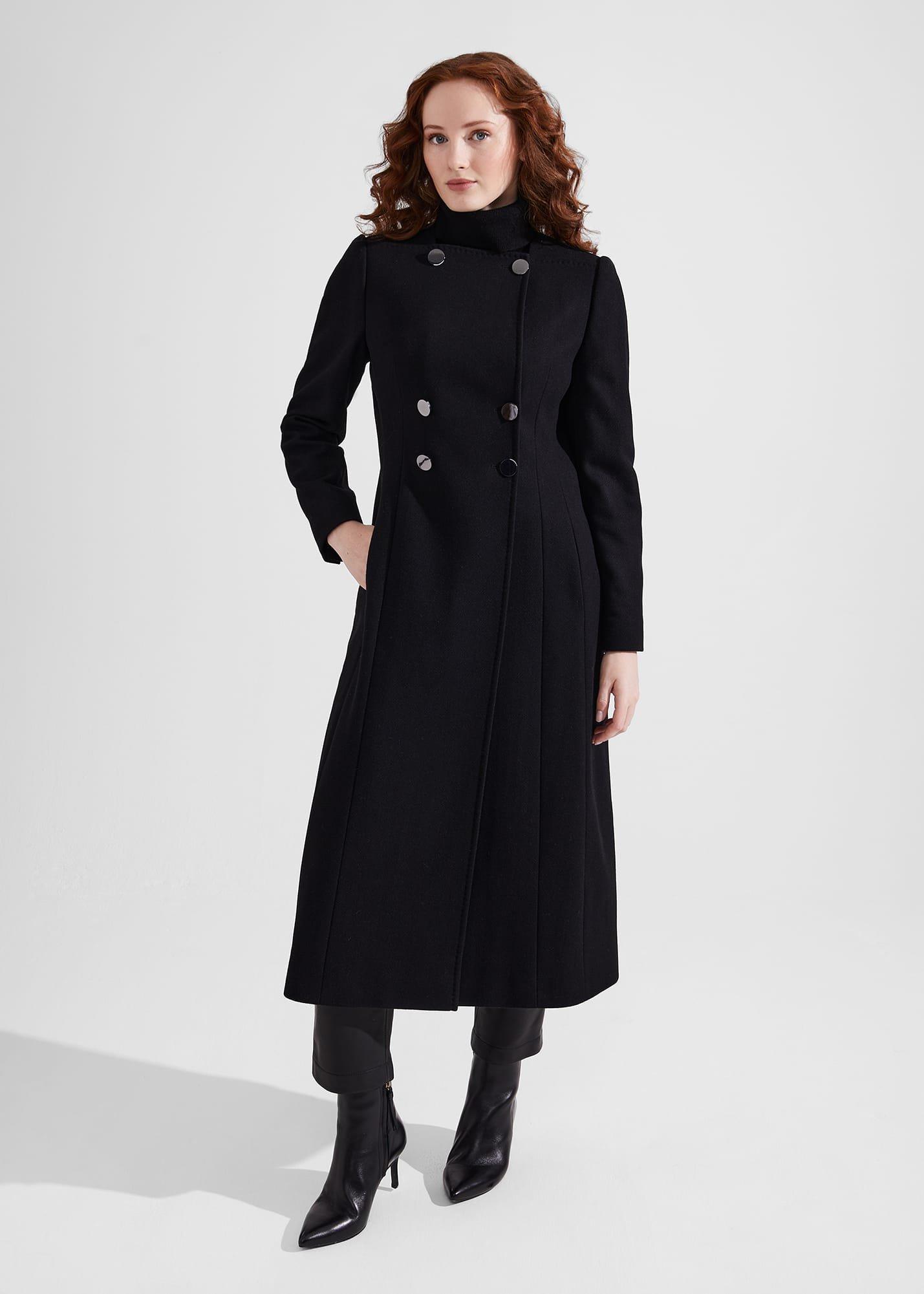 Lalena Wool Blend Coat, Black, hi-res