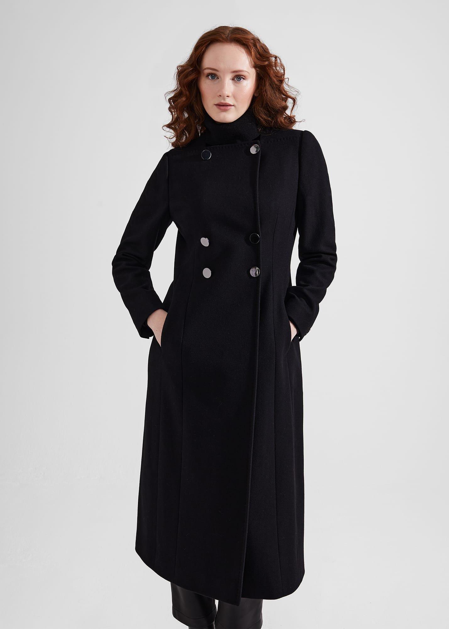Lalena Wool Blend Coat, Black, hi-res