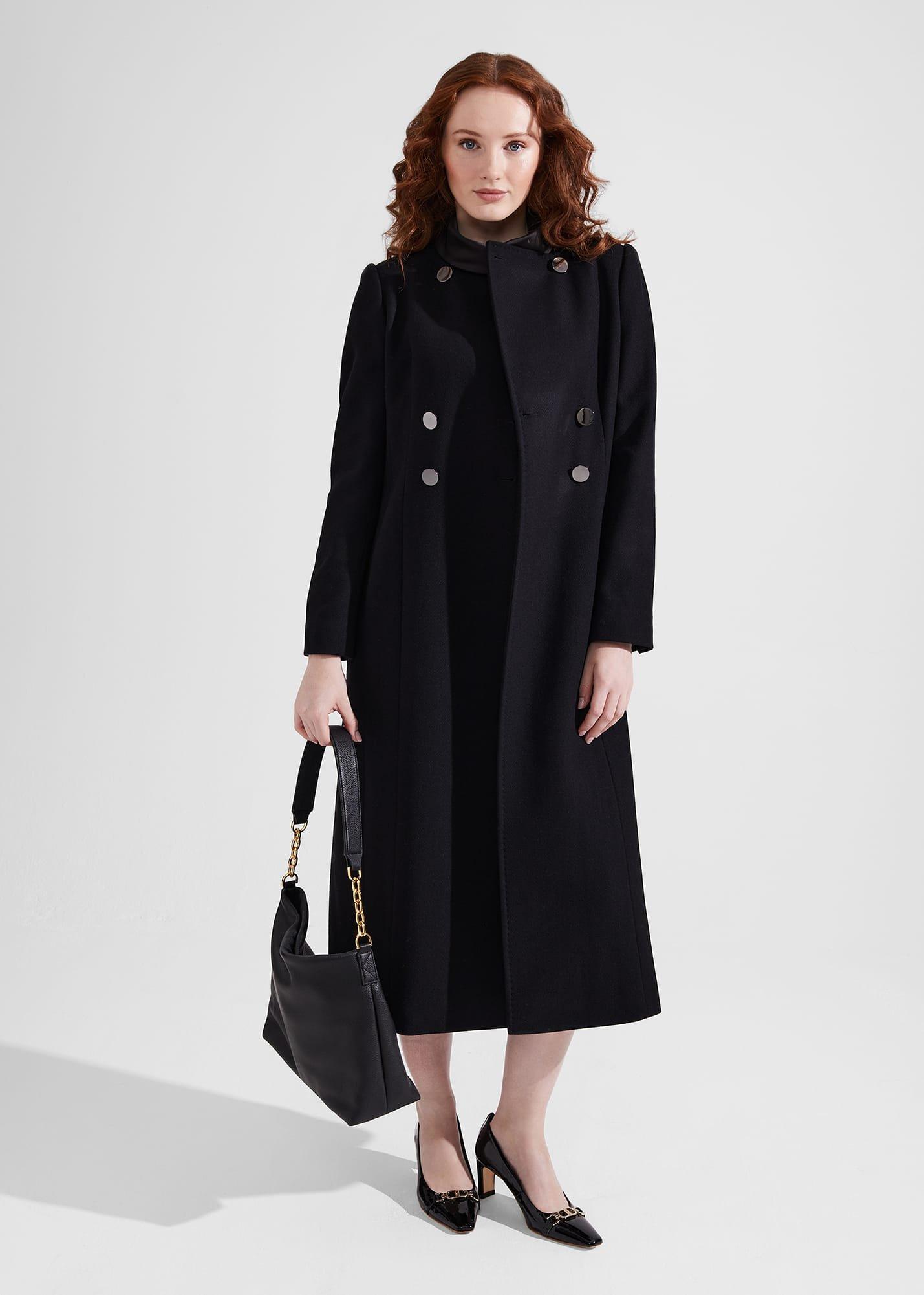Lalena Wool Blend Coat, Black, hi-res
