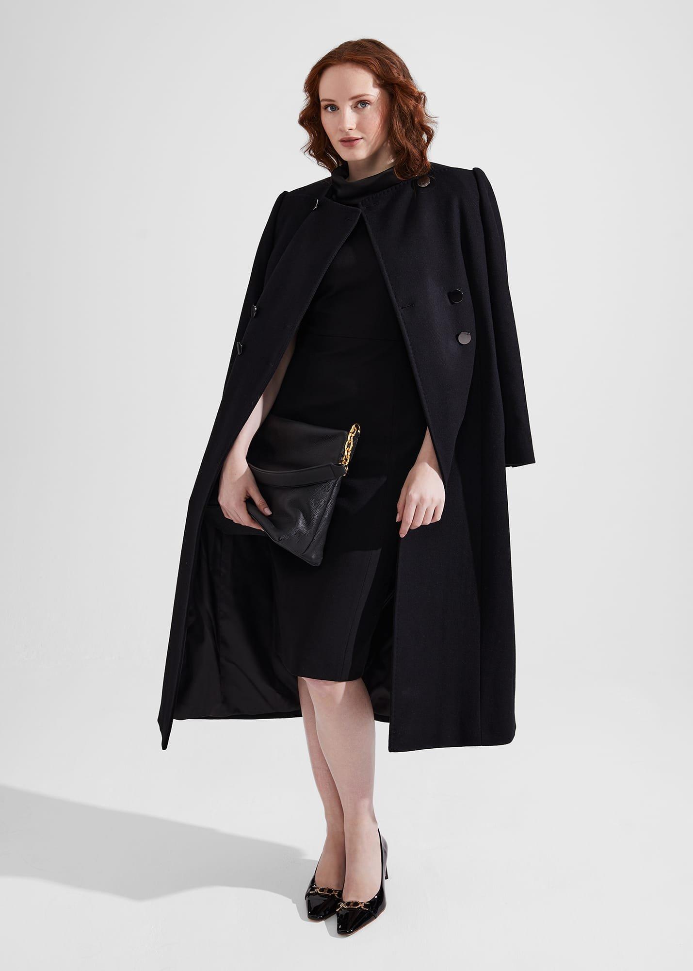 Lalena Wool Blend Coat, Black, hi-res