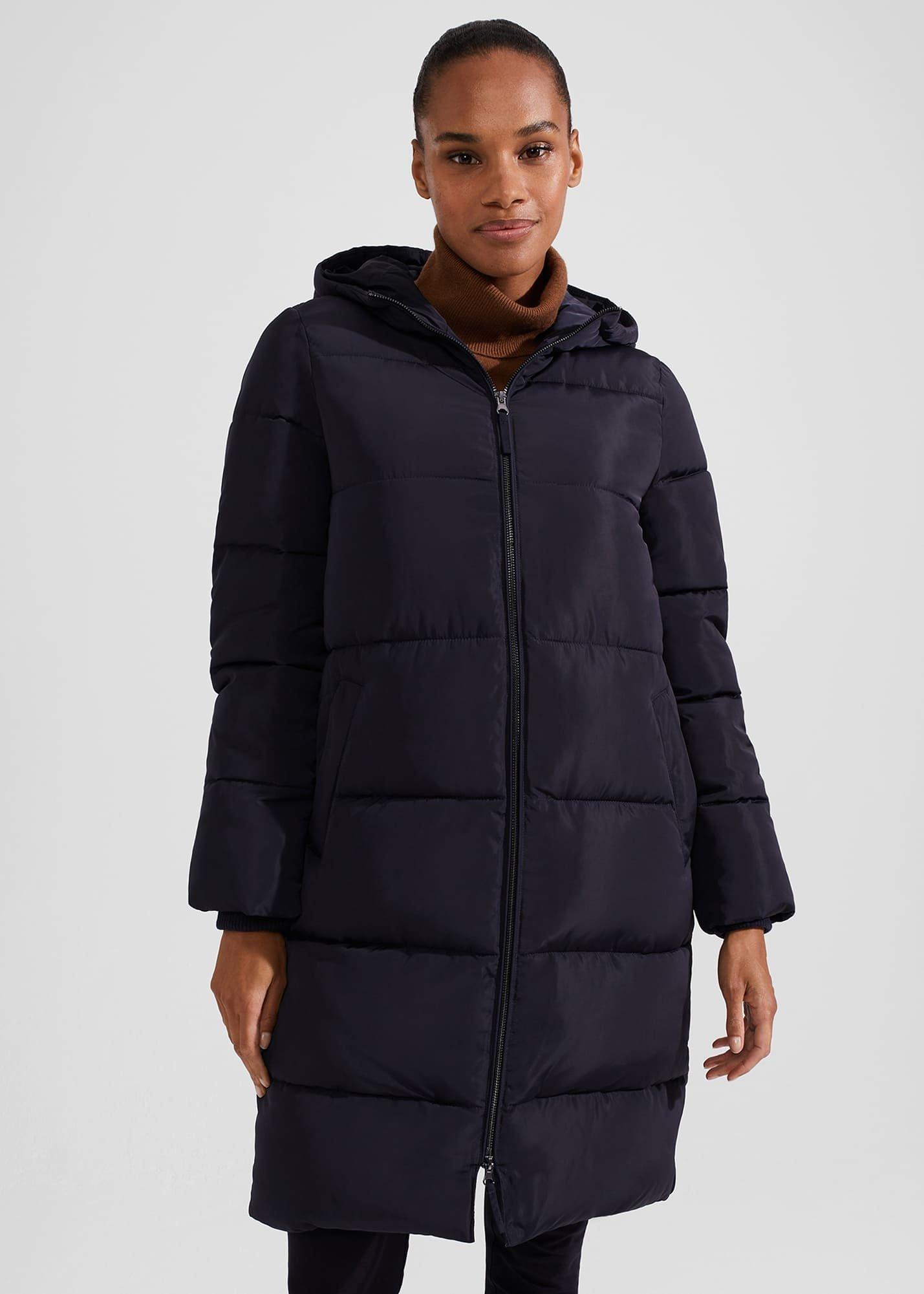 Maeve Puffer Coat, Navy, hi-res