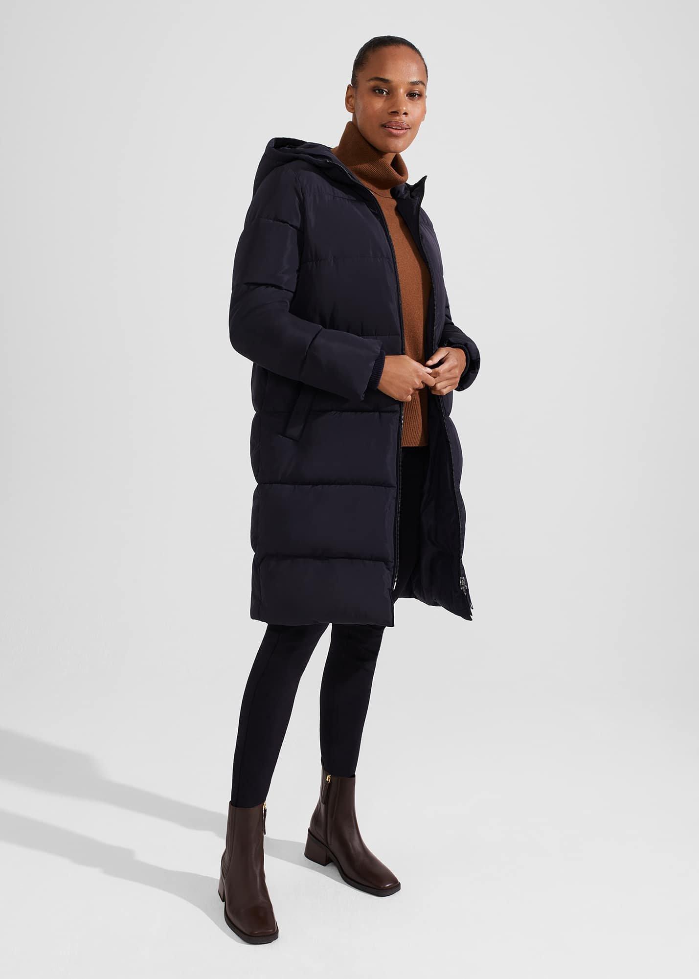 Maeve Puffer Coat, Navy, hi-res