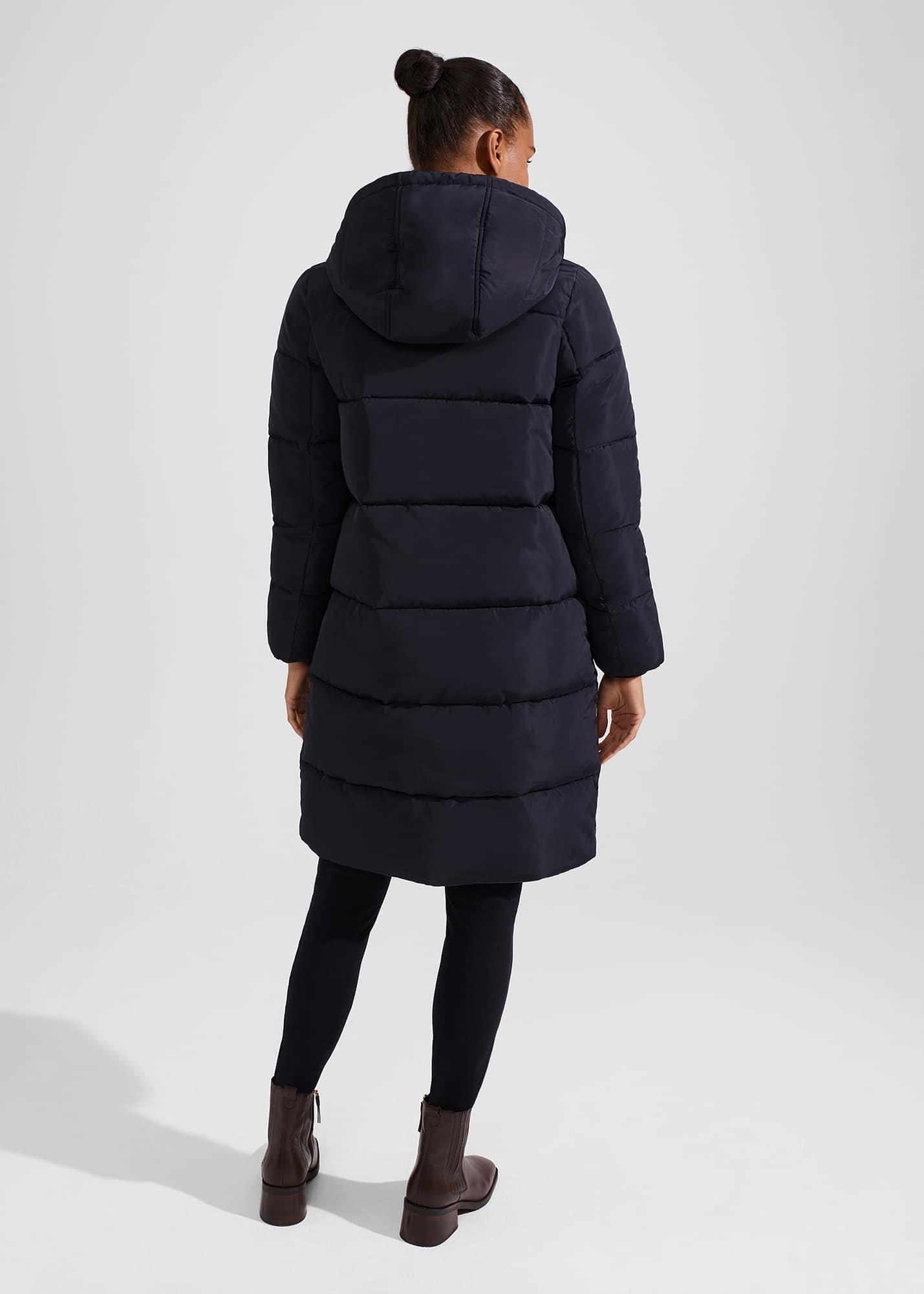 Petite Maeve Puffer Coat, Navy, hi-res