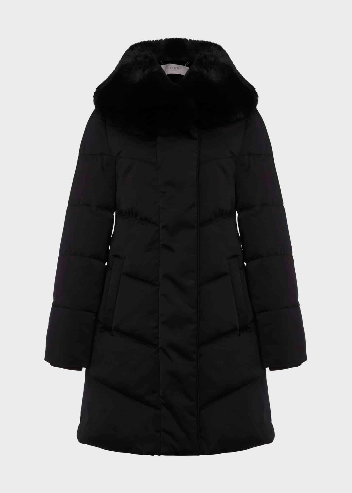 Serena Puffer Coat, Black, hi-res