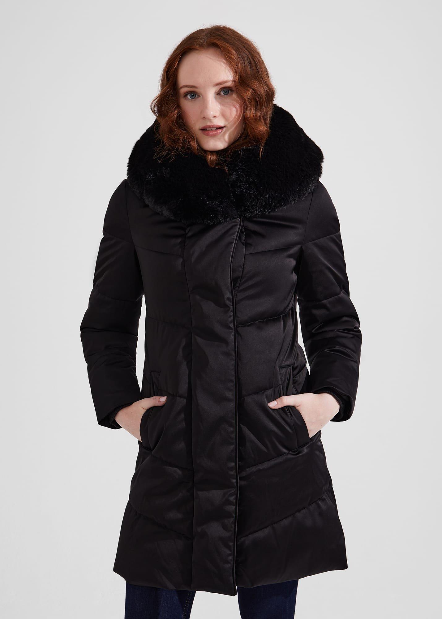 Serena Puffer Coat, Black, hi-res