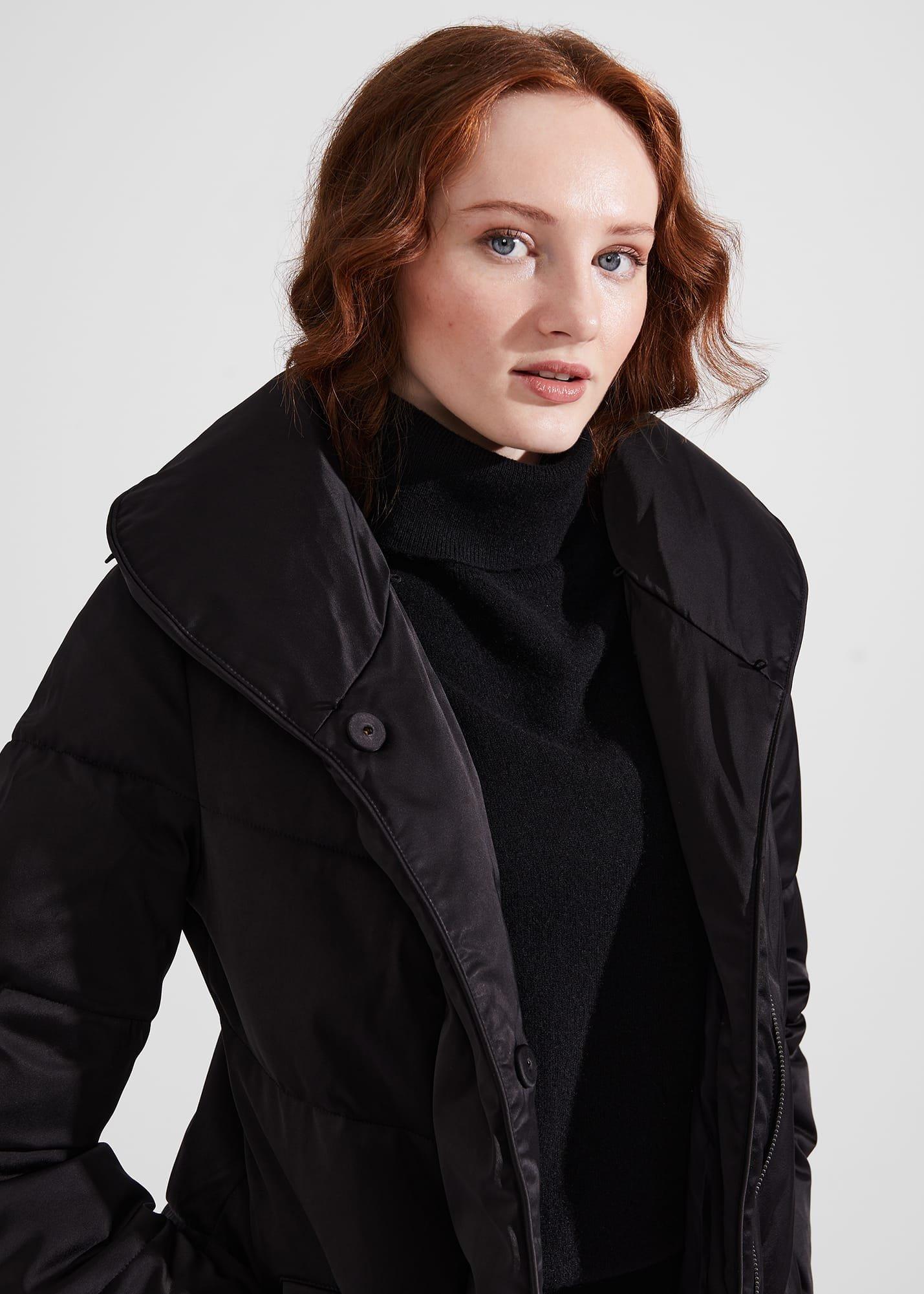 Serena Puffer Coat, Black, hi-res