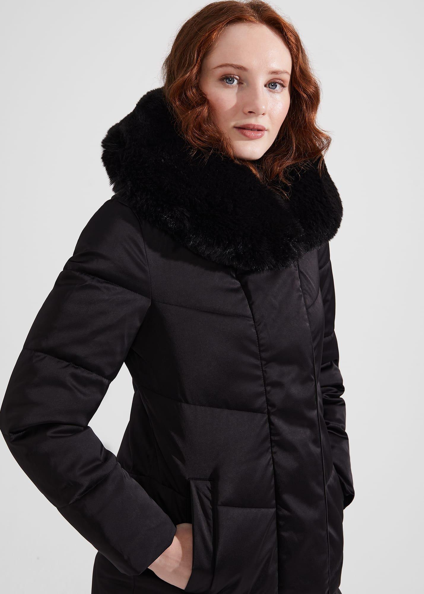 Serena Puffer Coat, Black, hi-res