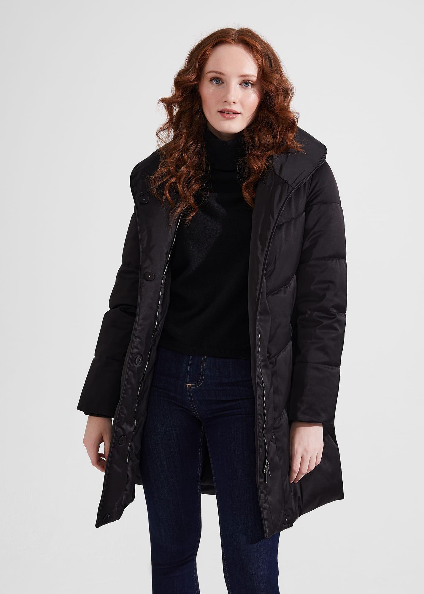 Serena Puffer Coat, Black, hi-res