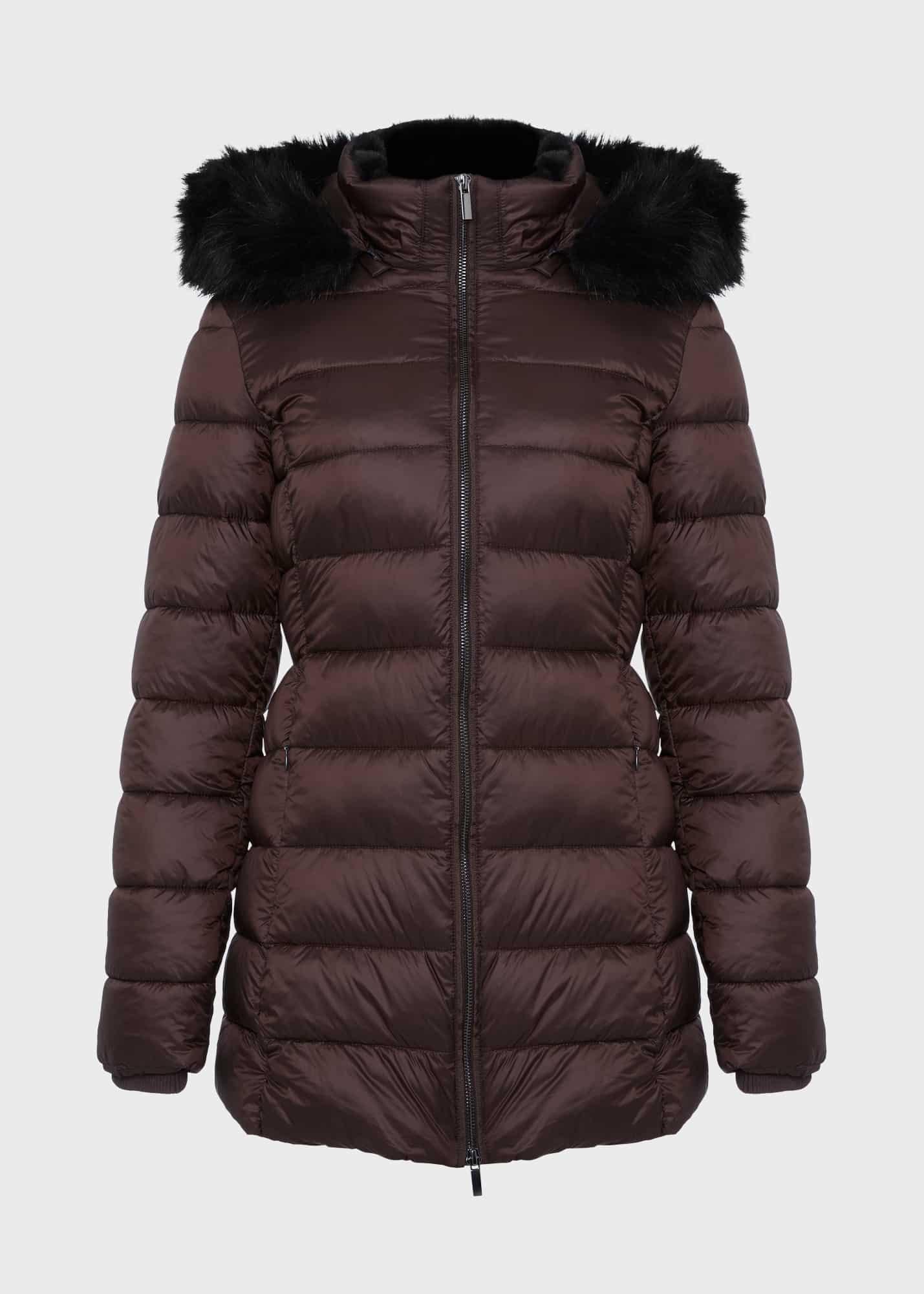 Harriet Puffer Coat, Chocolate, hi-res