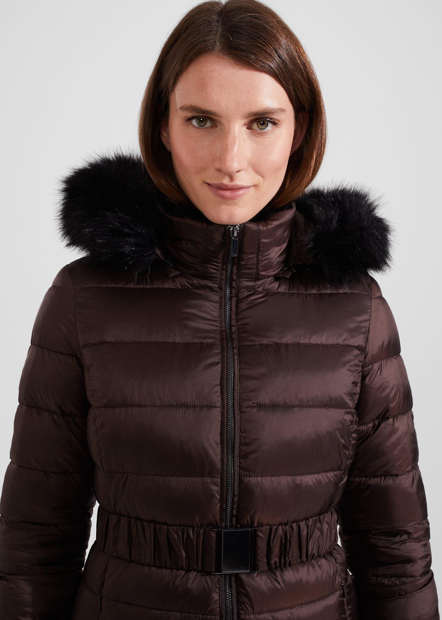 Harriet Puffer Coat, Chocolate, hi-res