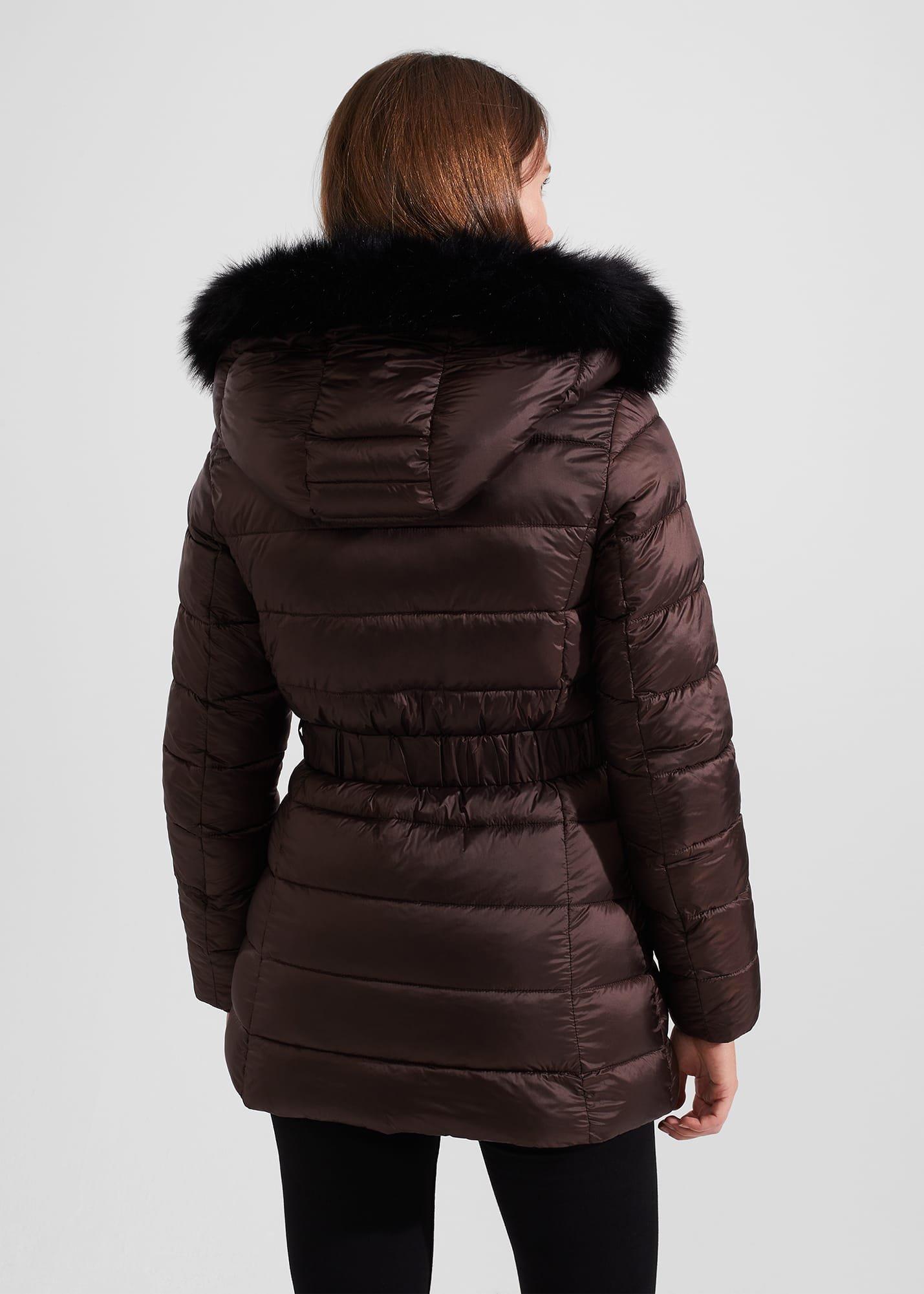 Harriet Puffer Coat, Chocolate, hi-res