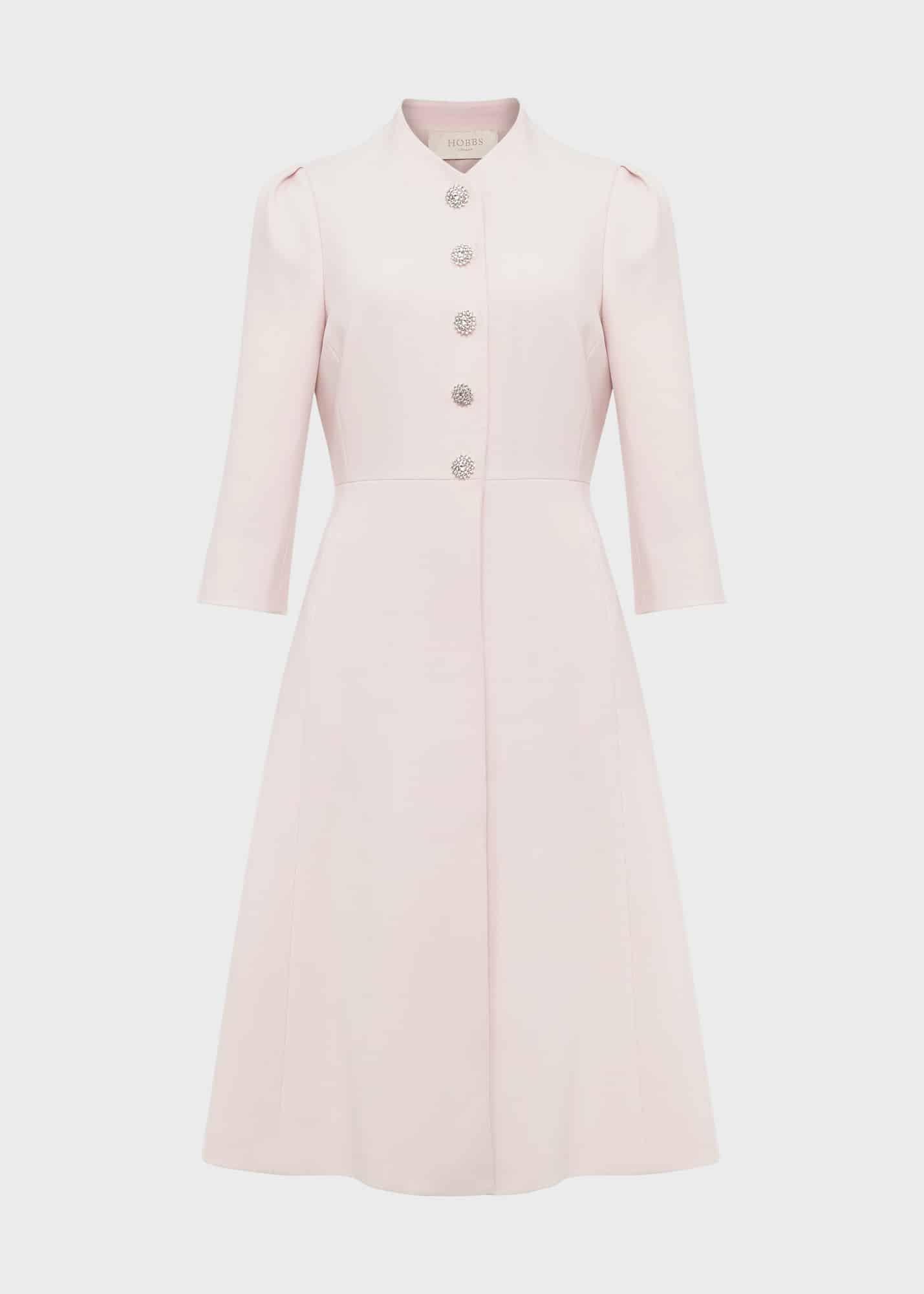 Chara Fit And Flare Coat, Pale Pink, hi-res