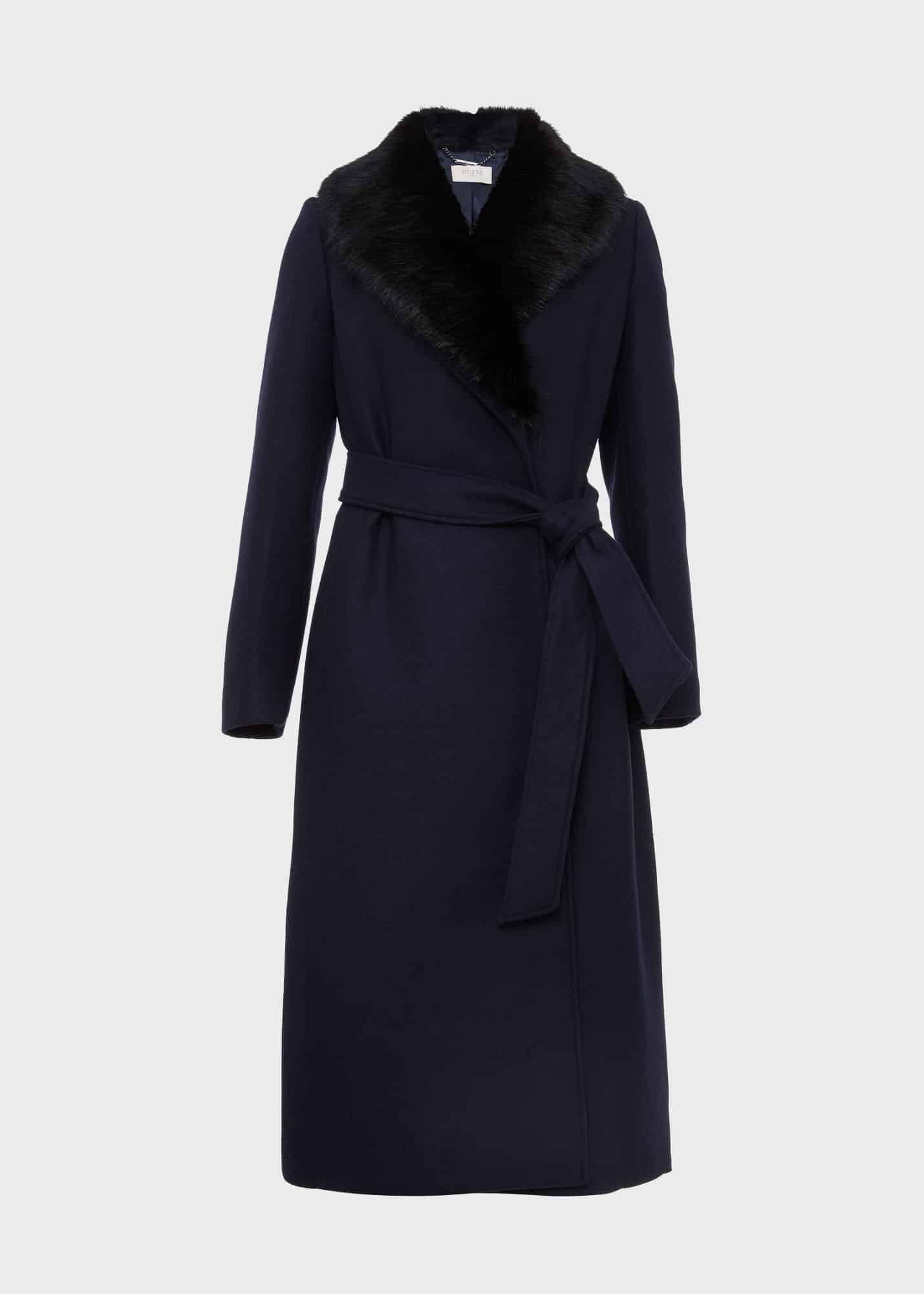 Arielle Wool Blend Coat, Navy, hi-res