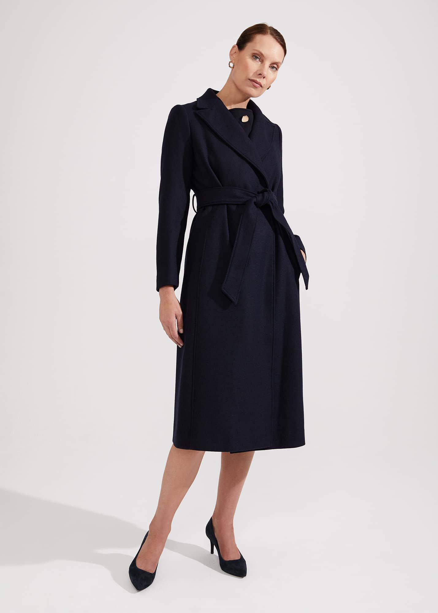 Petite Arielle Wool Blend Coat, Navy, hi-res