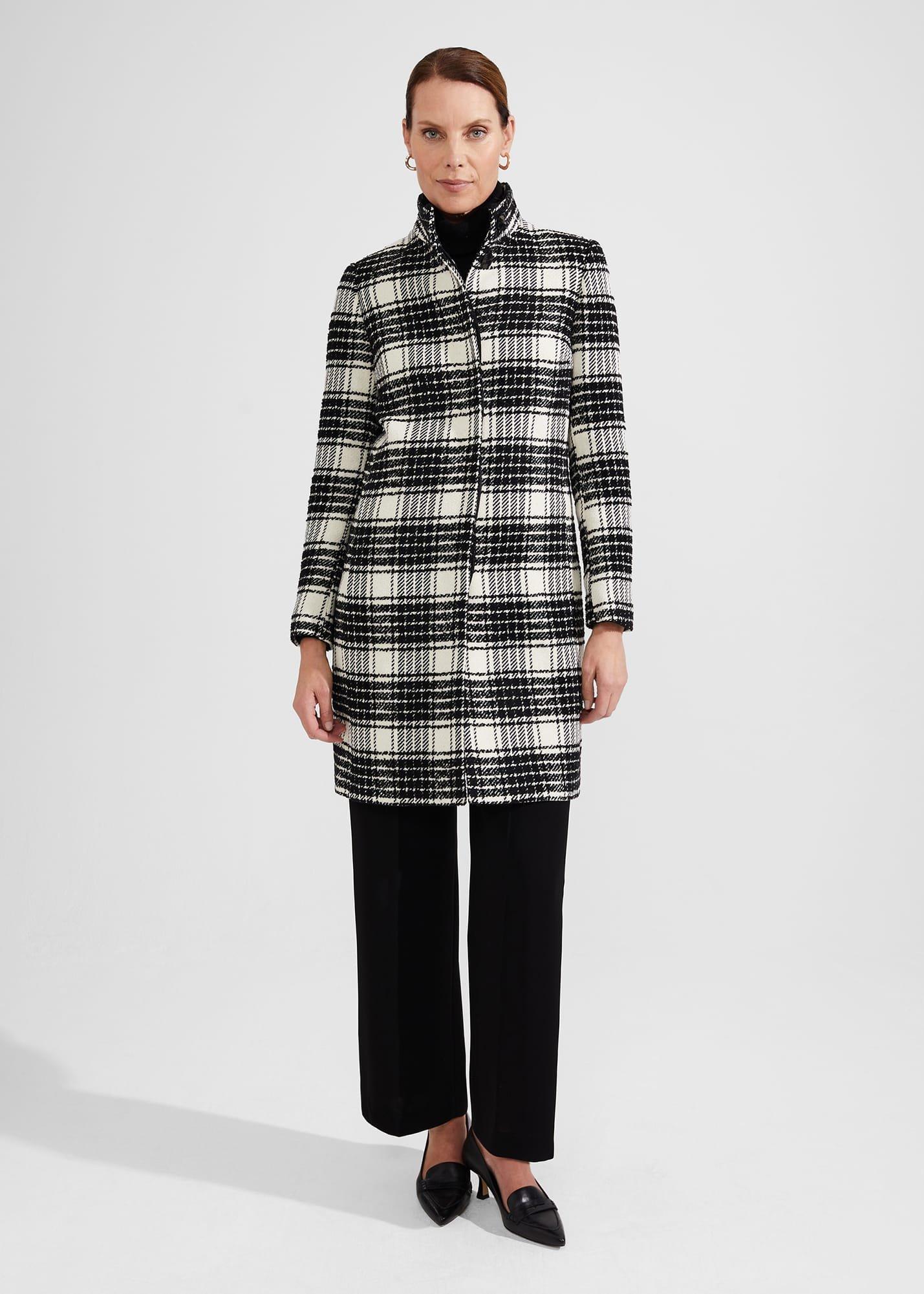 Petite Dani Coat, Black Ivory, hi-res