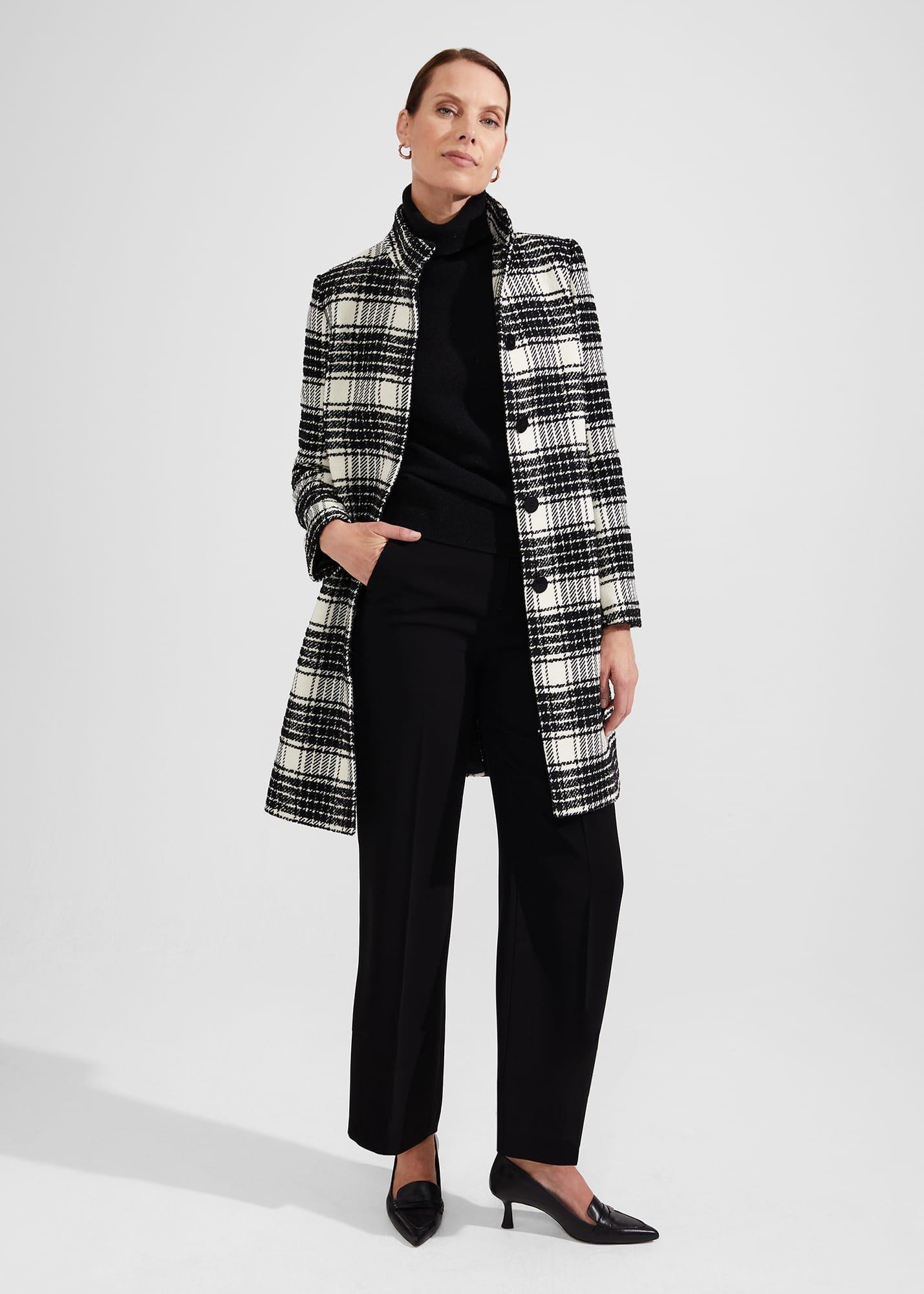 Petite Dani Coat, Black Ivory, hi-res