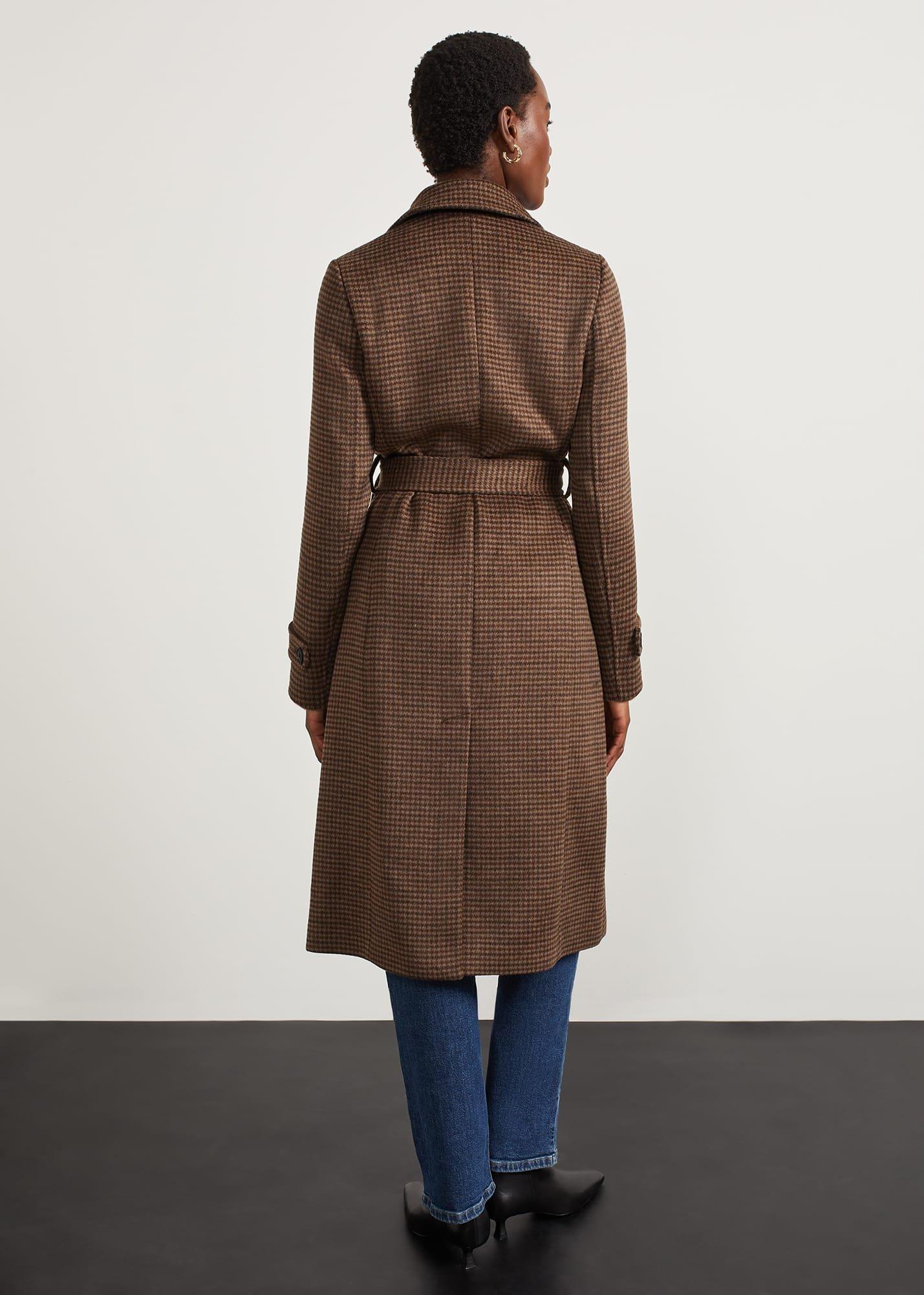 Bromley Check Trench, Brown Multi, hi-res