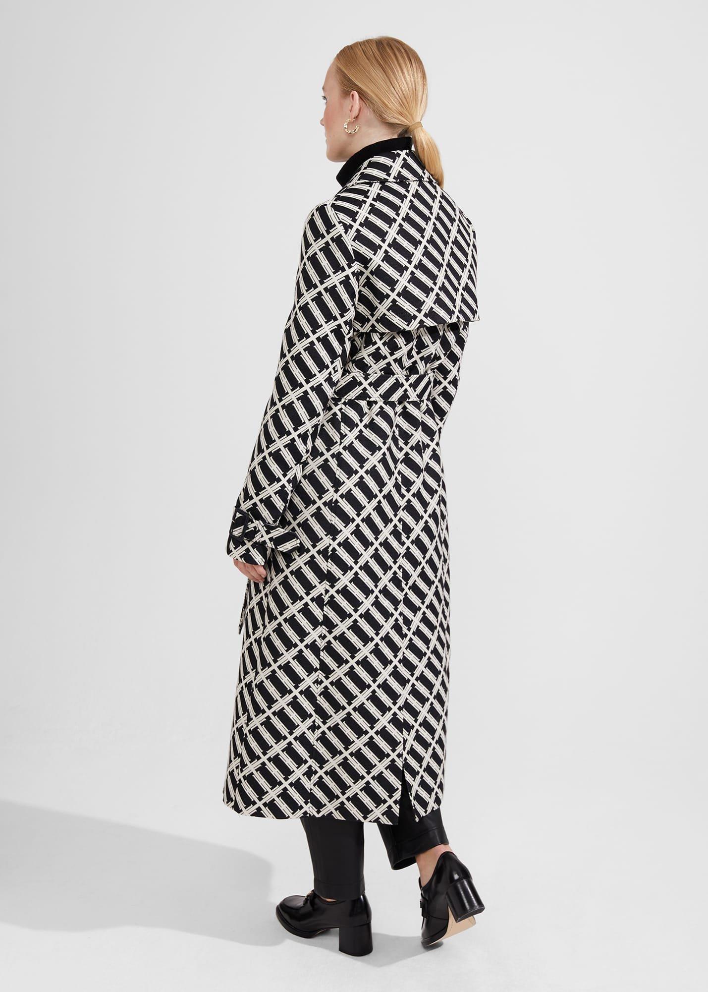 Brooke Trench Coat, Black Ivory, hi-res
