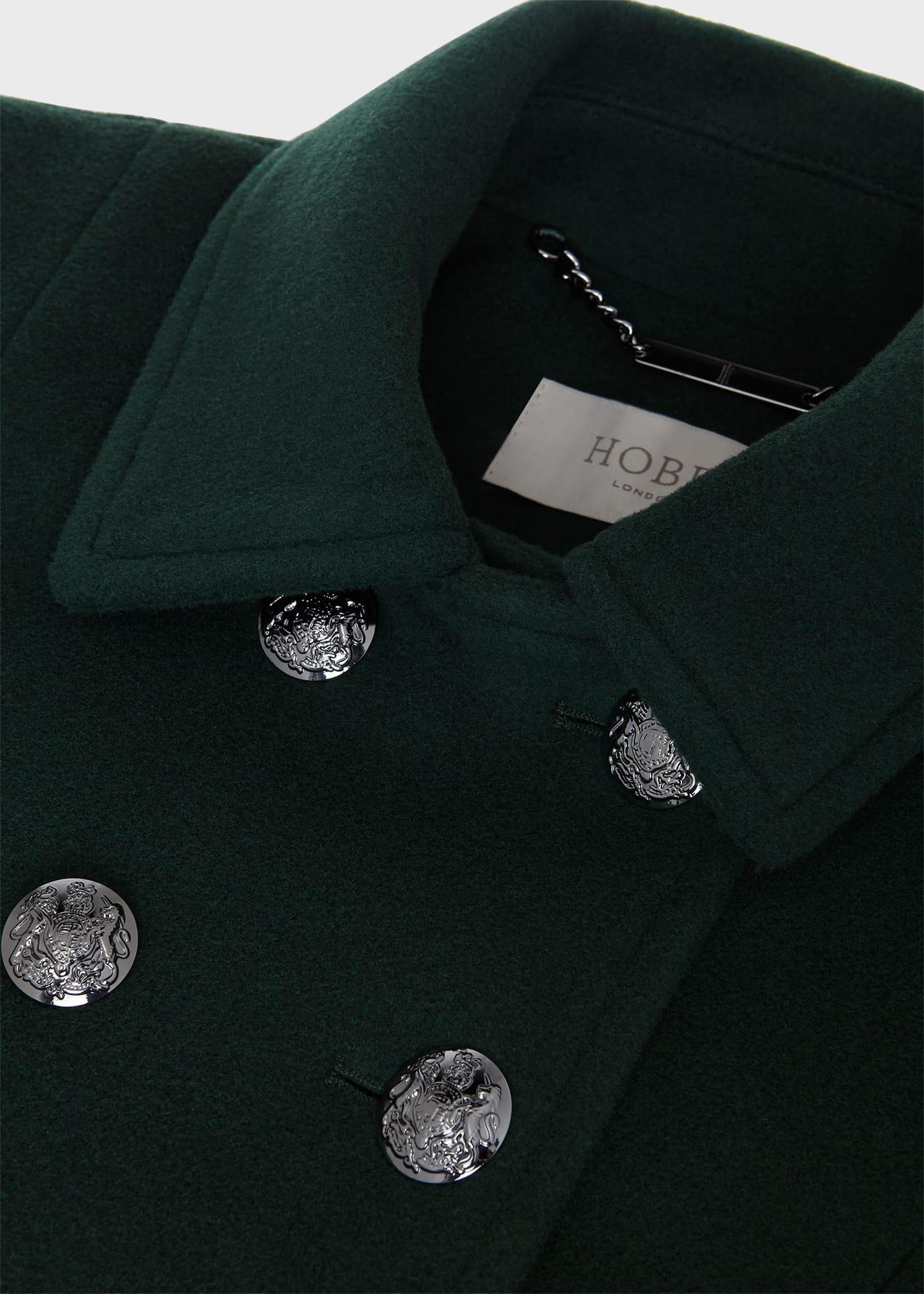 Clarisse Wool Blend Coat, Green, hi-res