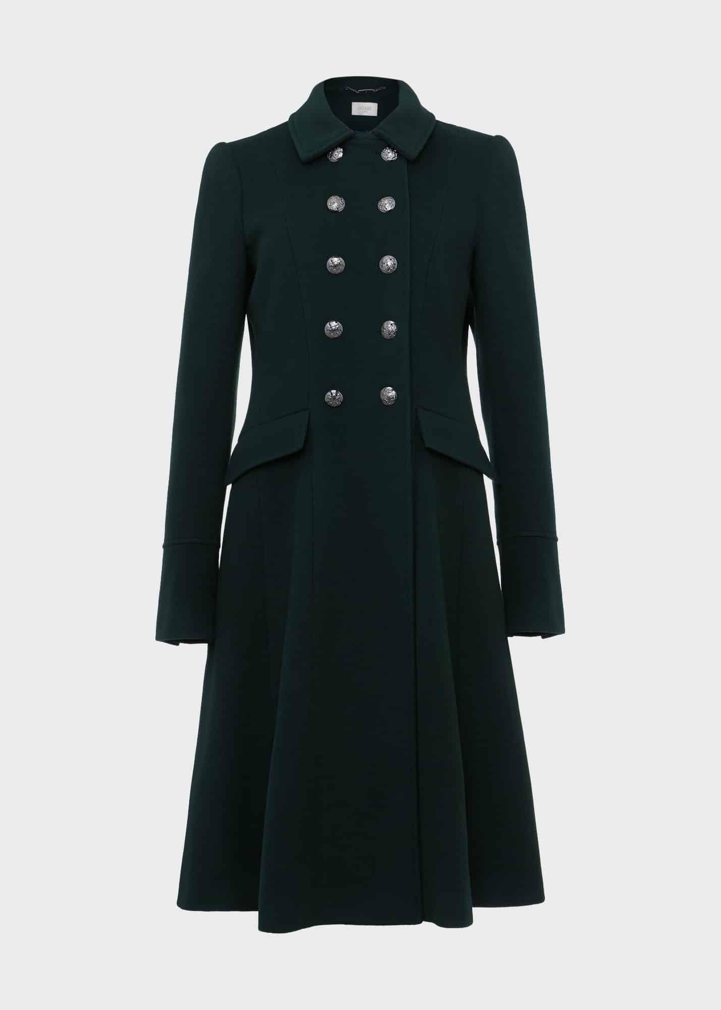 Petite Clarisse Wool Blend Coat, Green, hi-res