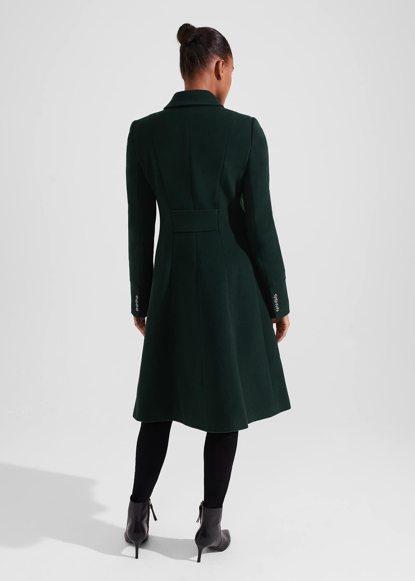 Petite Clarisse Wool Blend Coat, Green, hi-res