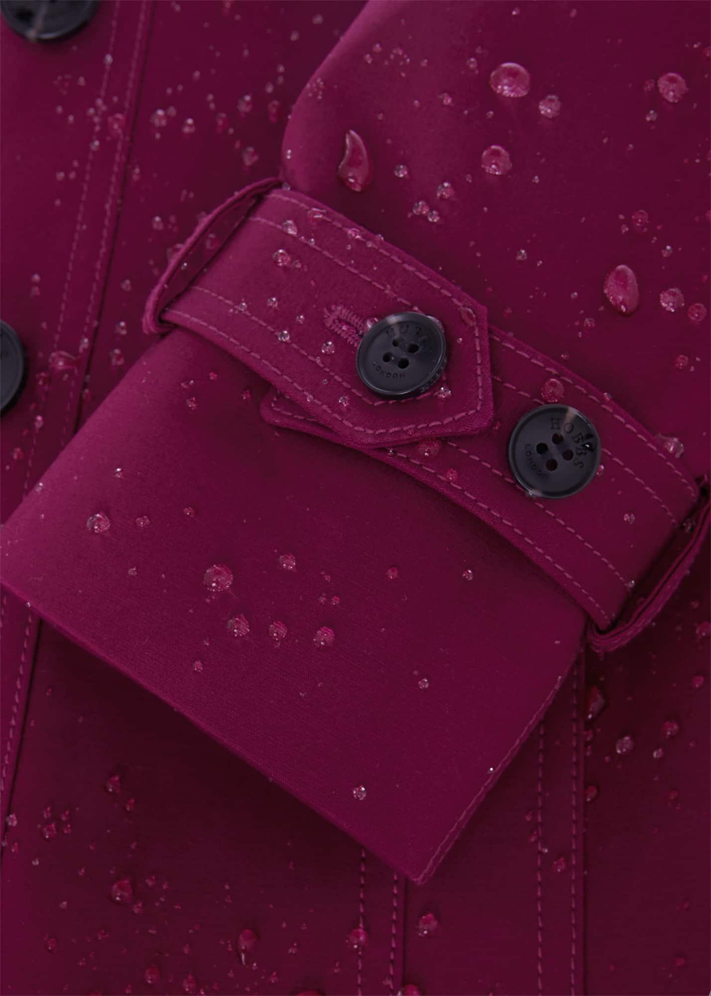 Petite Saskia Trench, Warm Plum, hi-res