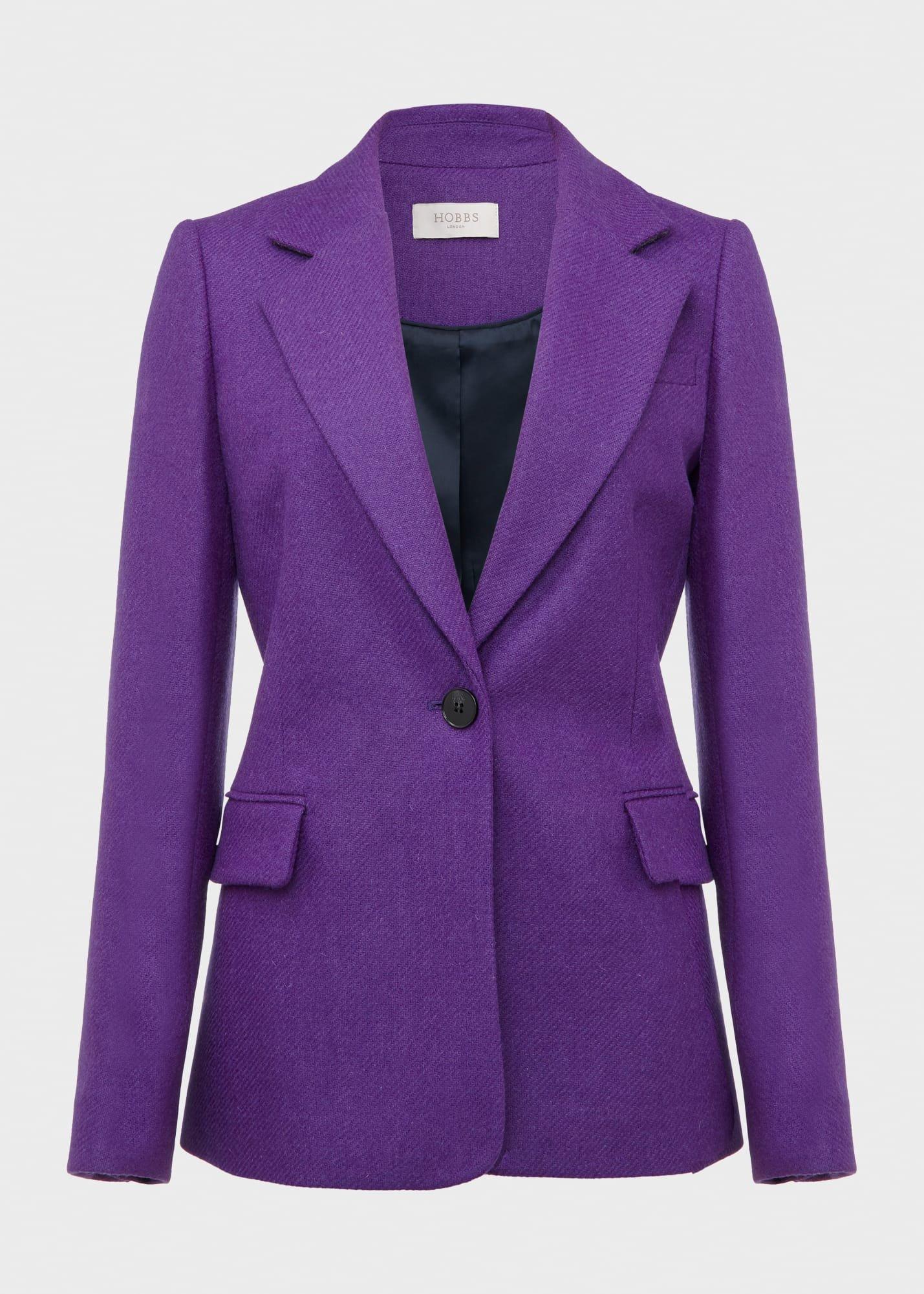 Jess Wool Jacket, Indigo Purple, hi-res