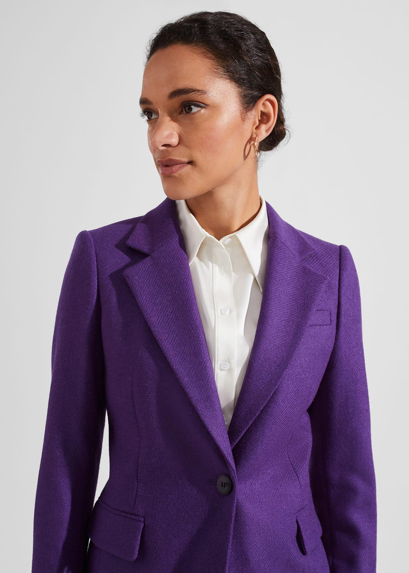 Jess Wool Jacket, Indigo Purple, hi-res