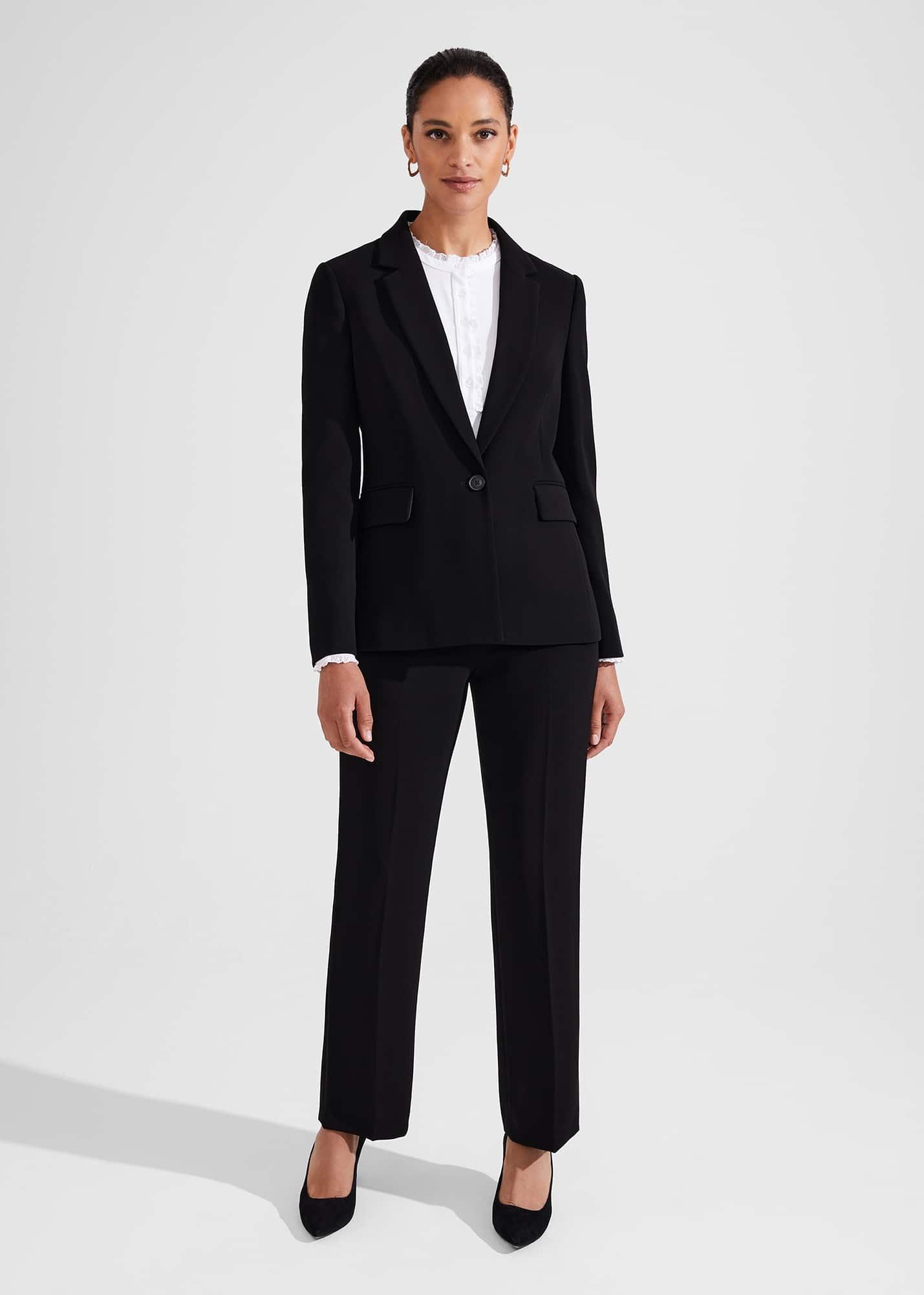 Mel Longline Jacket, Black, hi-res