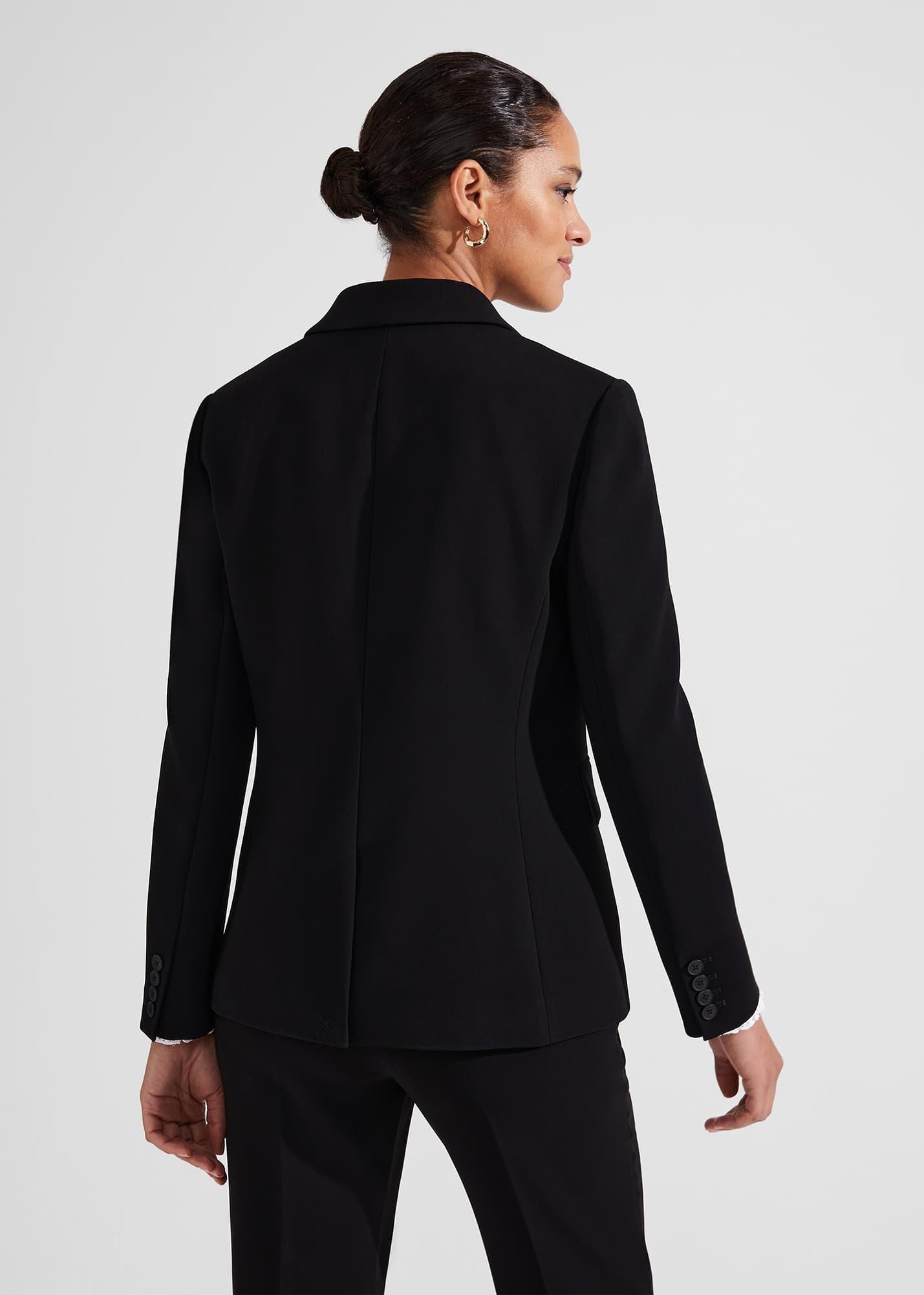 Mel Longline Jacket, Black, hi-res