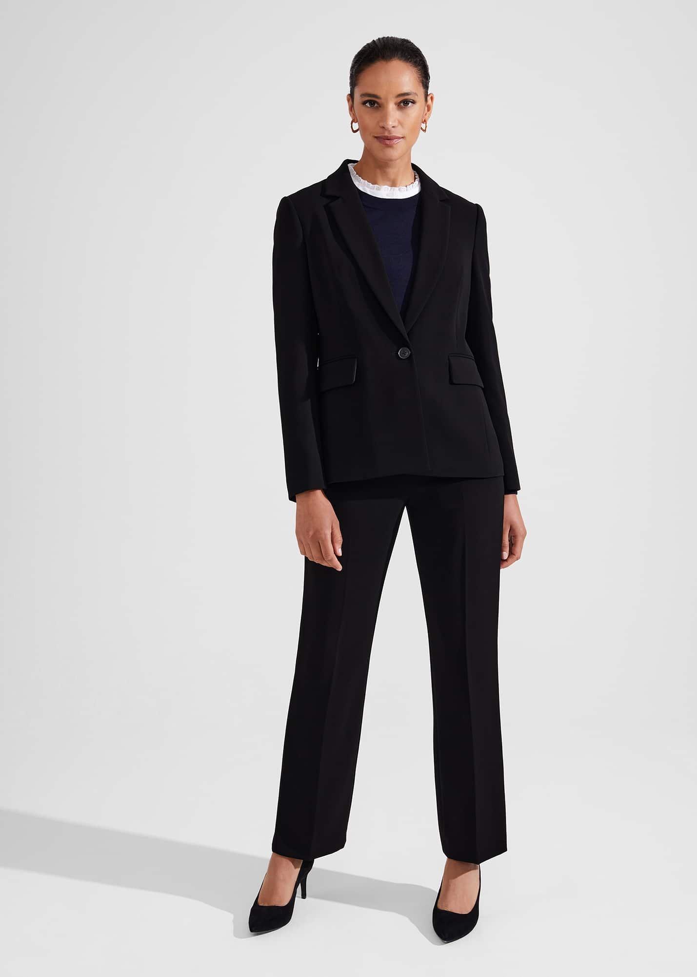 Mel Longline Jacket, Black, hi-res