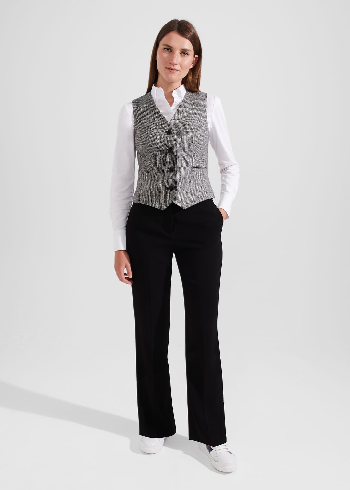 Elle Waistcoat, Black White, hi-res