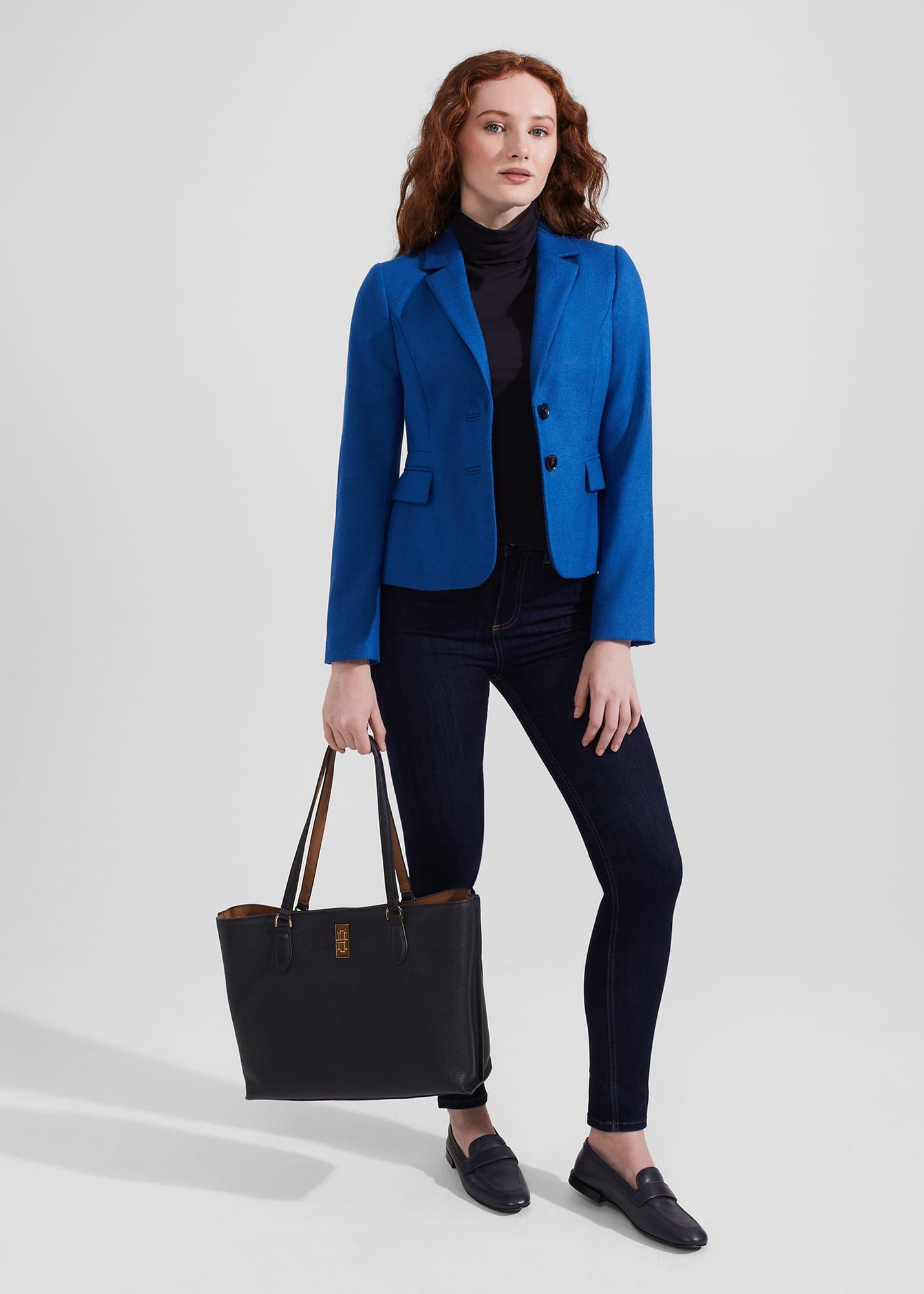 Petite Hackness Wool Jacket, Electric Blue, hi-res
