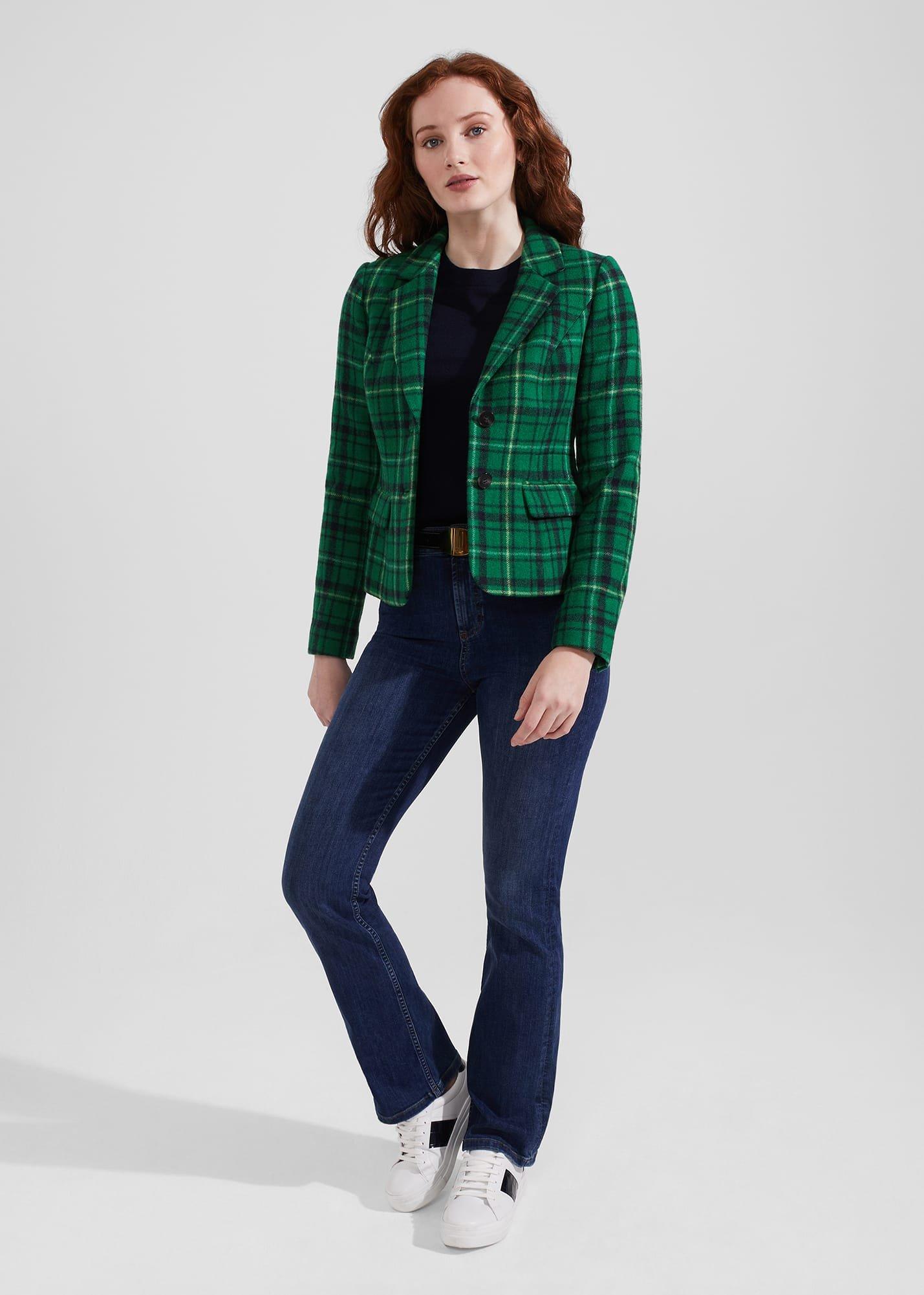 Petite Hackness Wool Jacket, Green Multi, hi-res