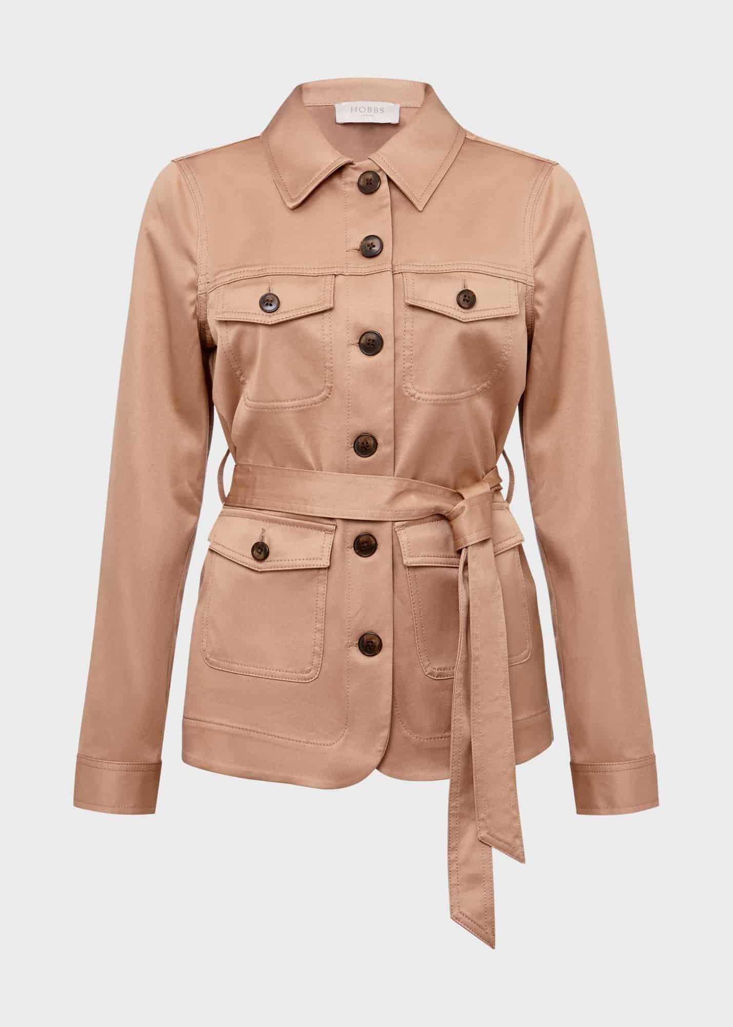 Livi Belted Jacket, Camel, hi-res