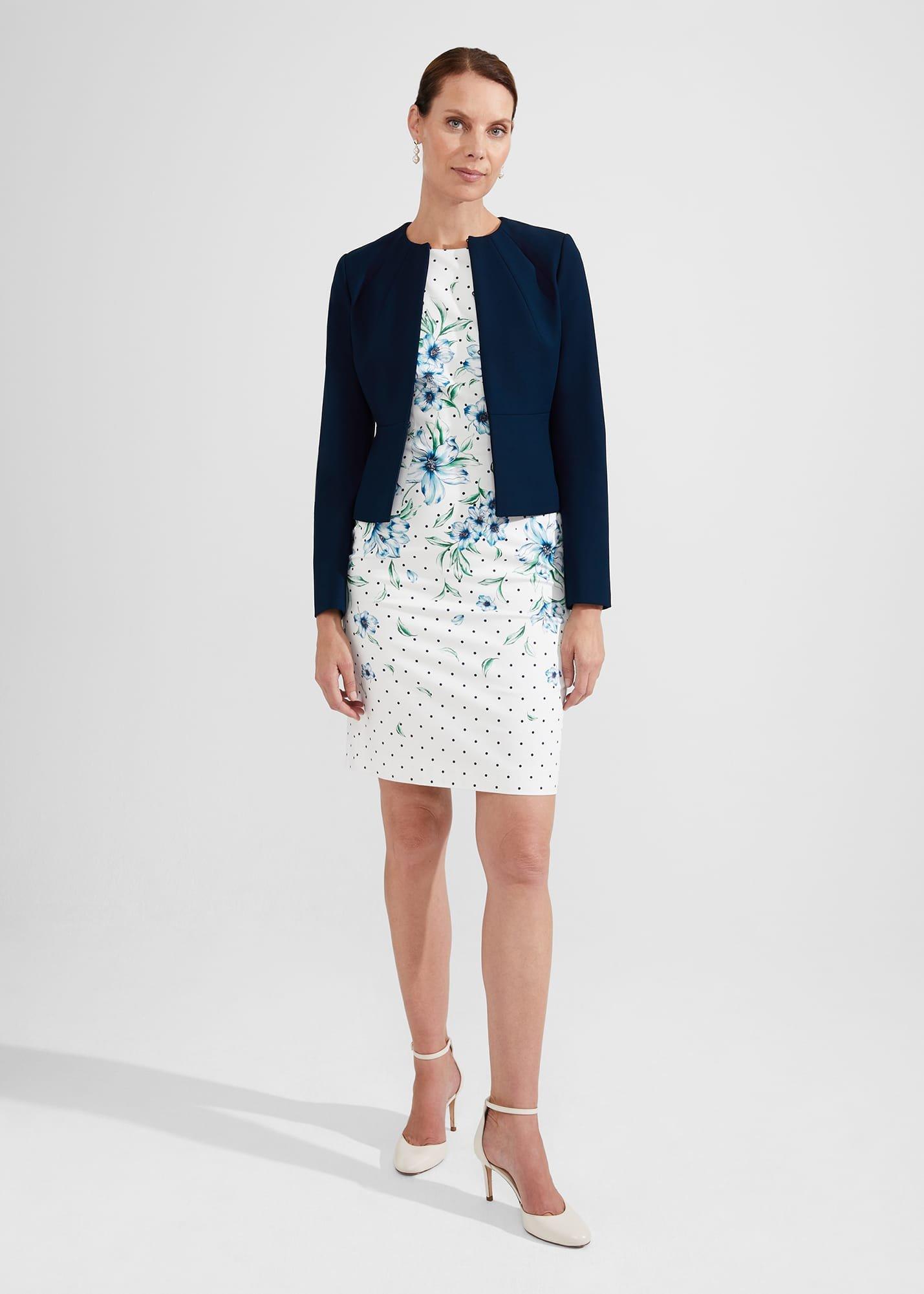 Natalia Sculpted Jacket, Midnight Navy, hi-res