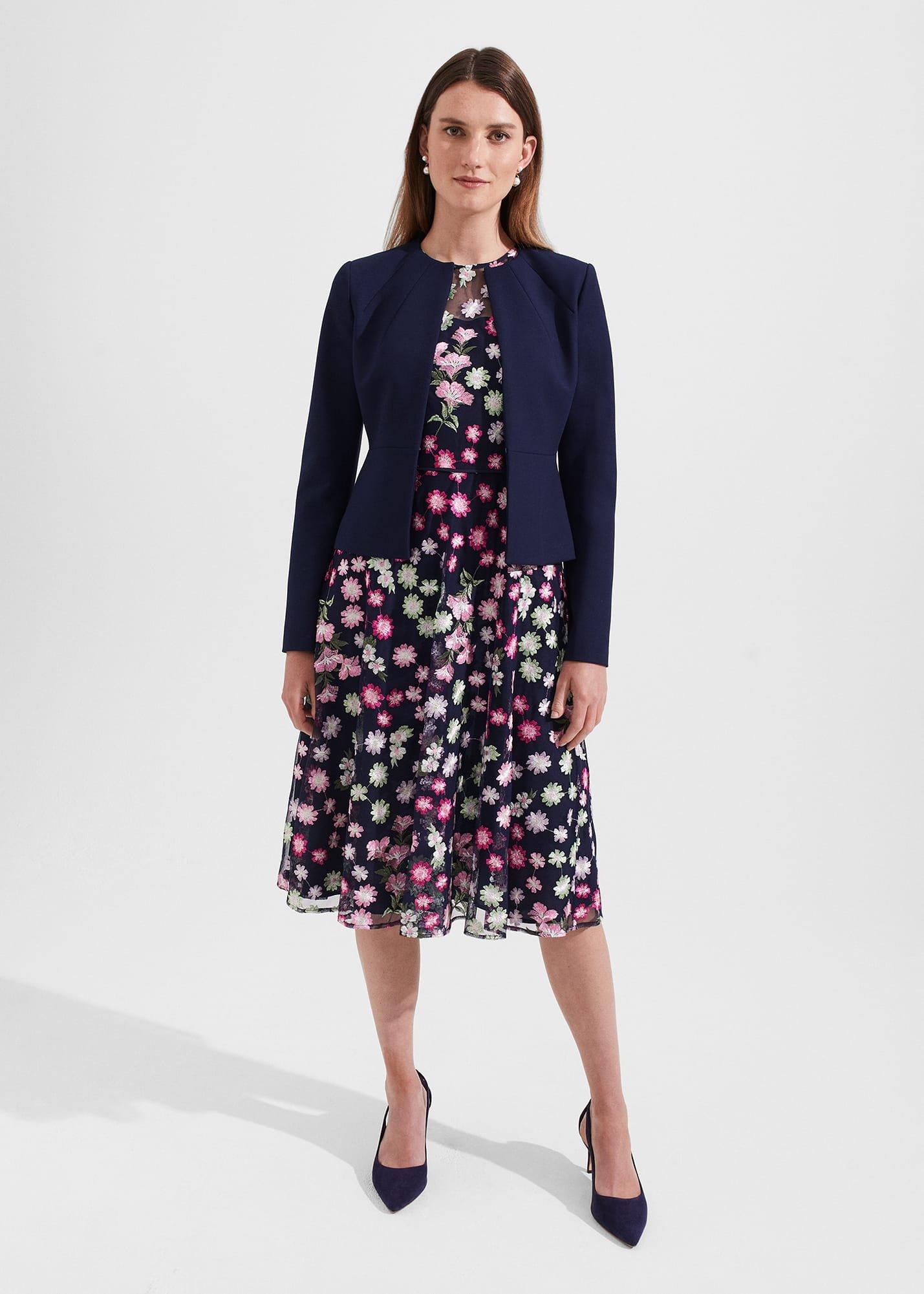 Natalia Sculpted Jacket, Midnight Navy, hi-res