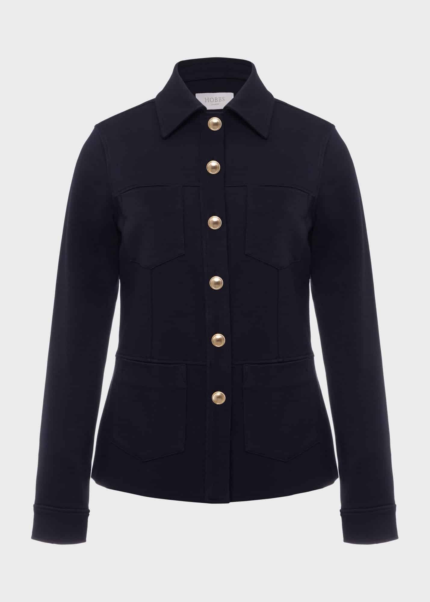 Petrie Jersey Jacket, Navy, hi-res