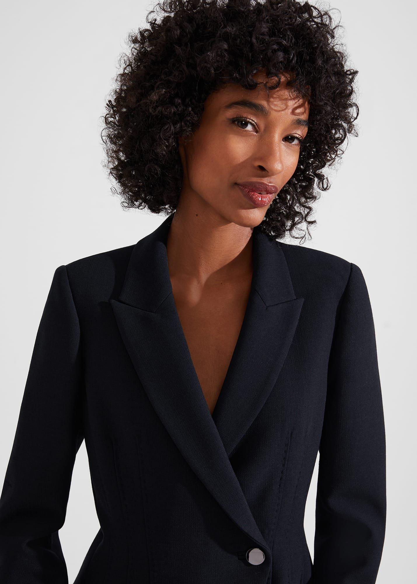 Diana Wool Jacket, Black, hi-res