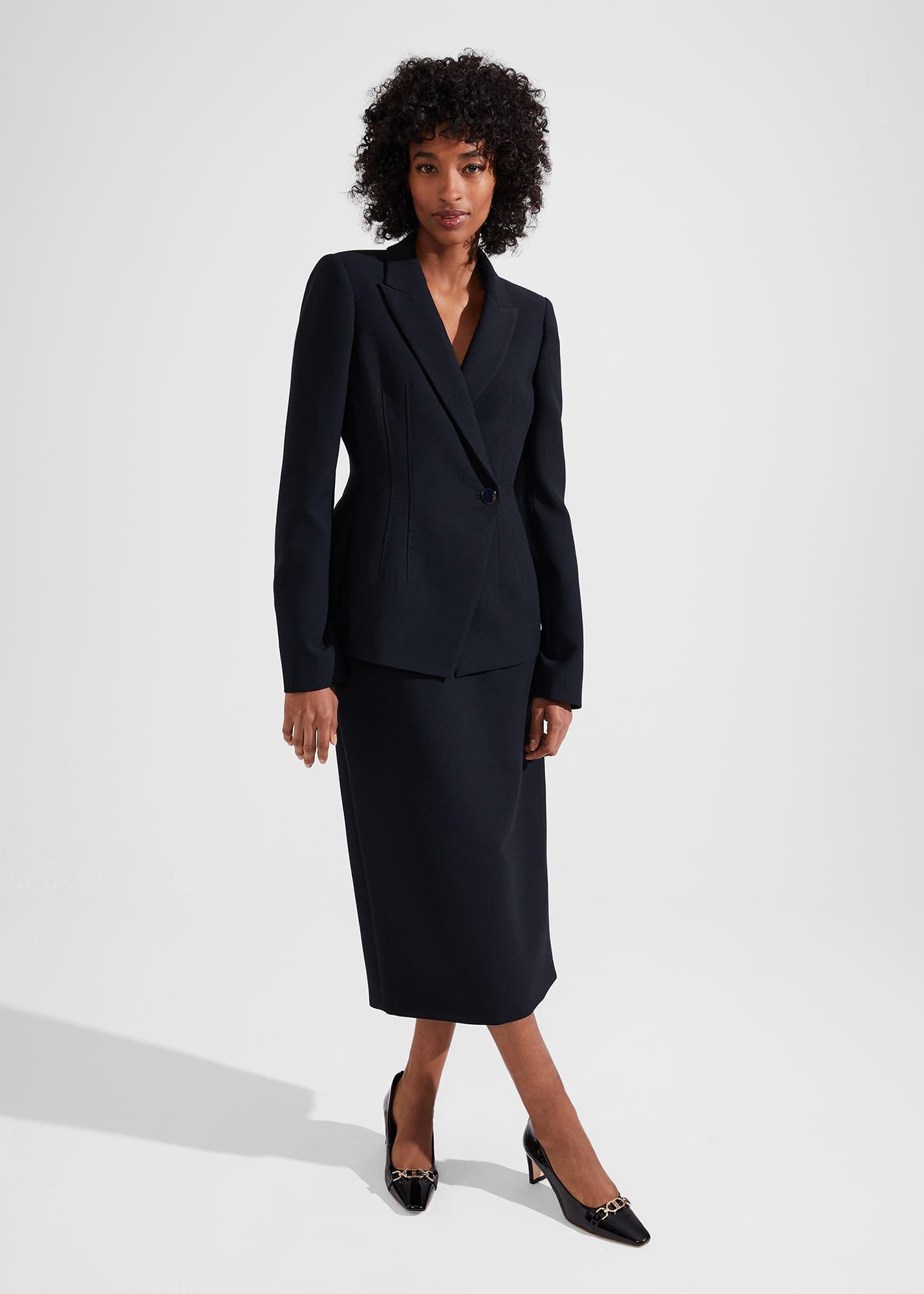 Diana Wool Jacket, Black, hi-res