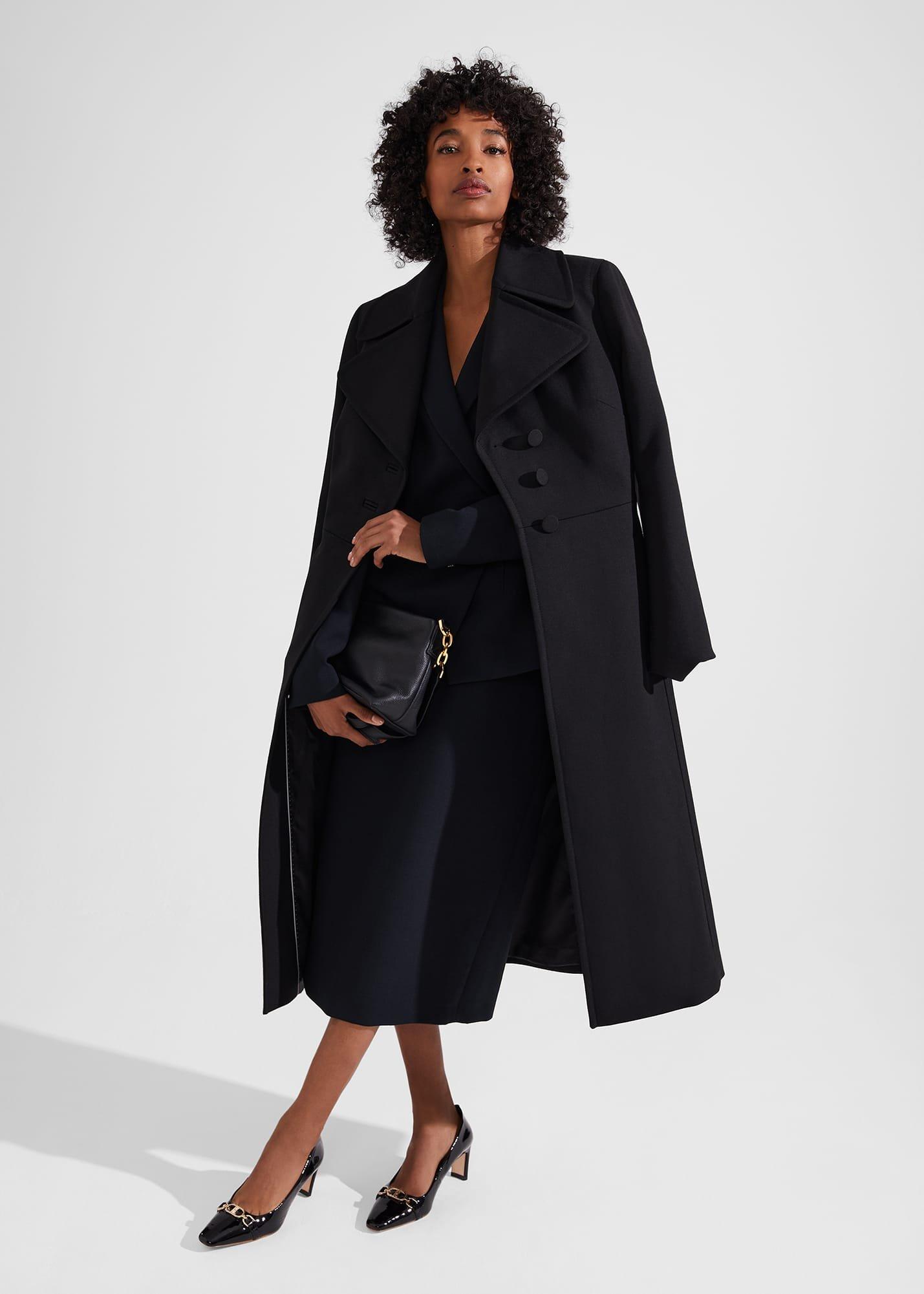 Diana Wool Jacket, Black, hi-res