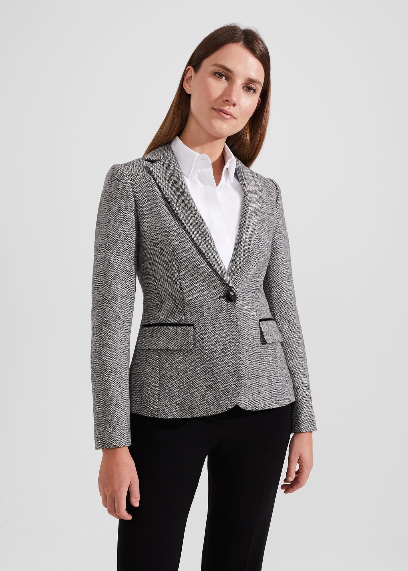 Blake Wool Jacket, Black White, hi-res