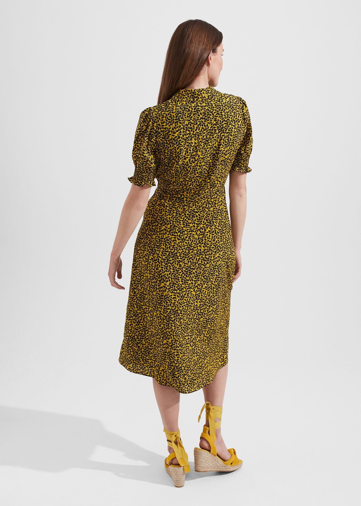 Elora Dress, Chartreuse Navy, hi-res