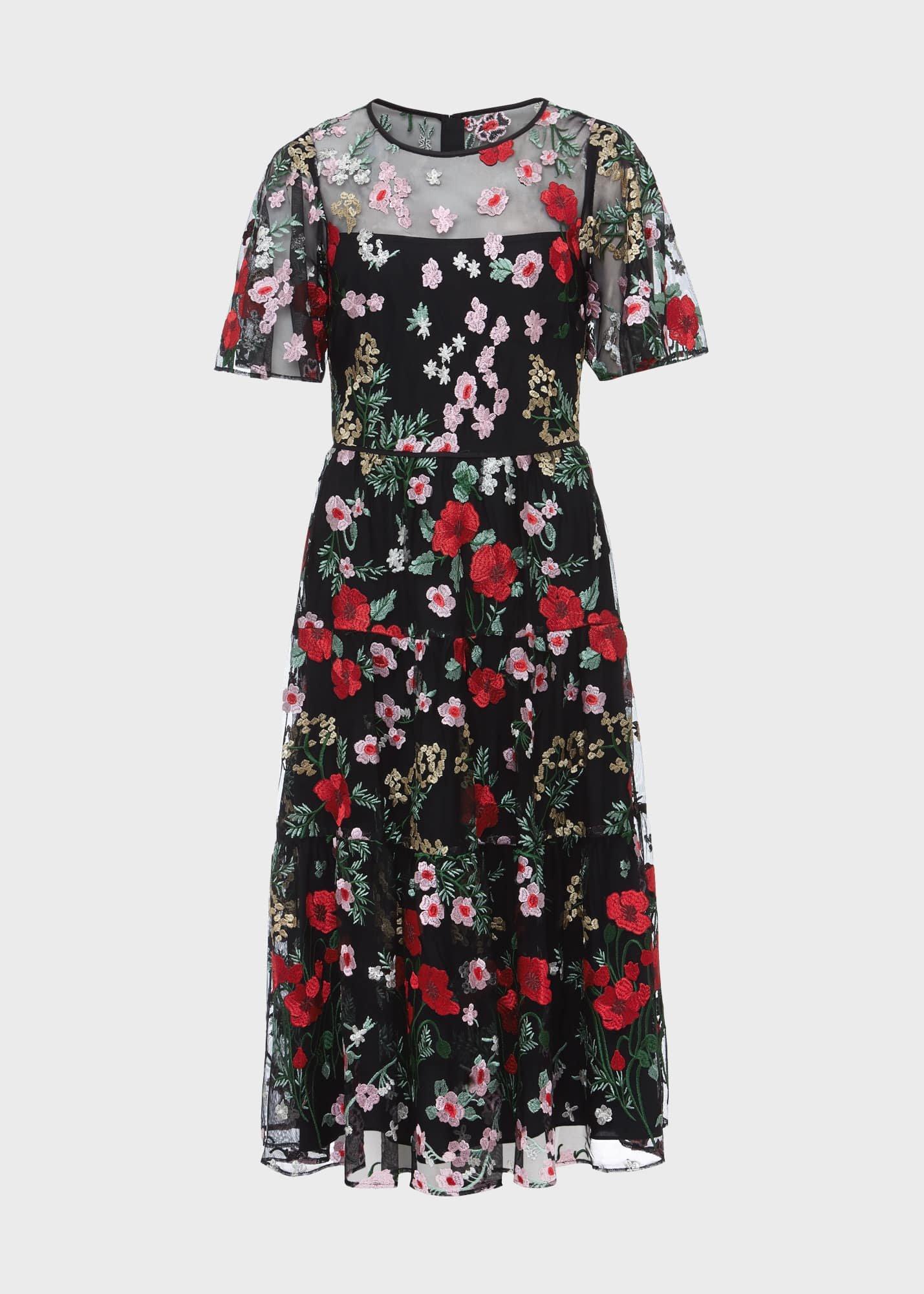 Dana Embroidered Dress, Black Multi, hi-res